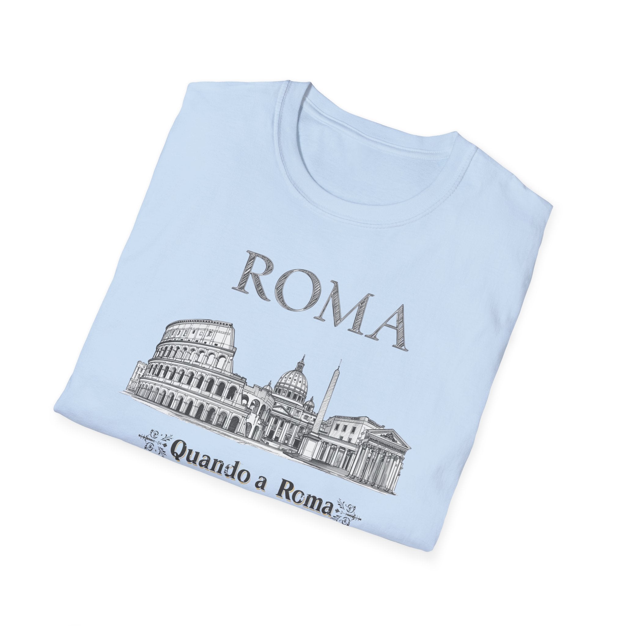 Roma skyline illustration T-Shirt | Colosseum Vatican Stencil