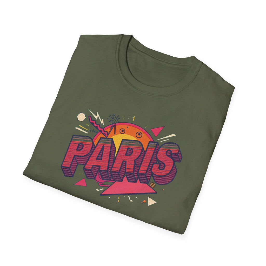 Paris Retro Graphic T-Shirt — Vintage Sunset Travel Tee