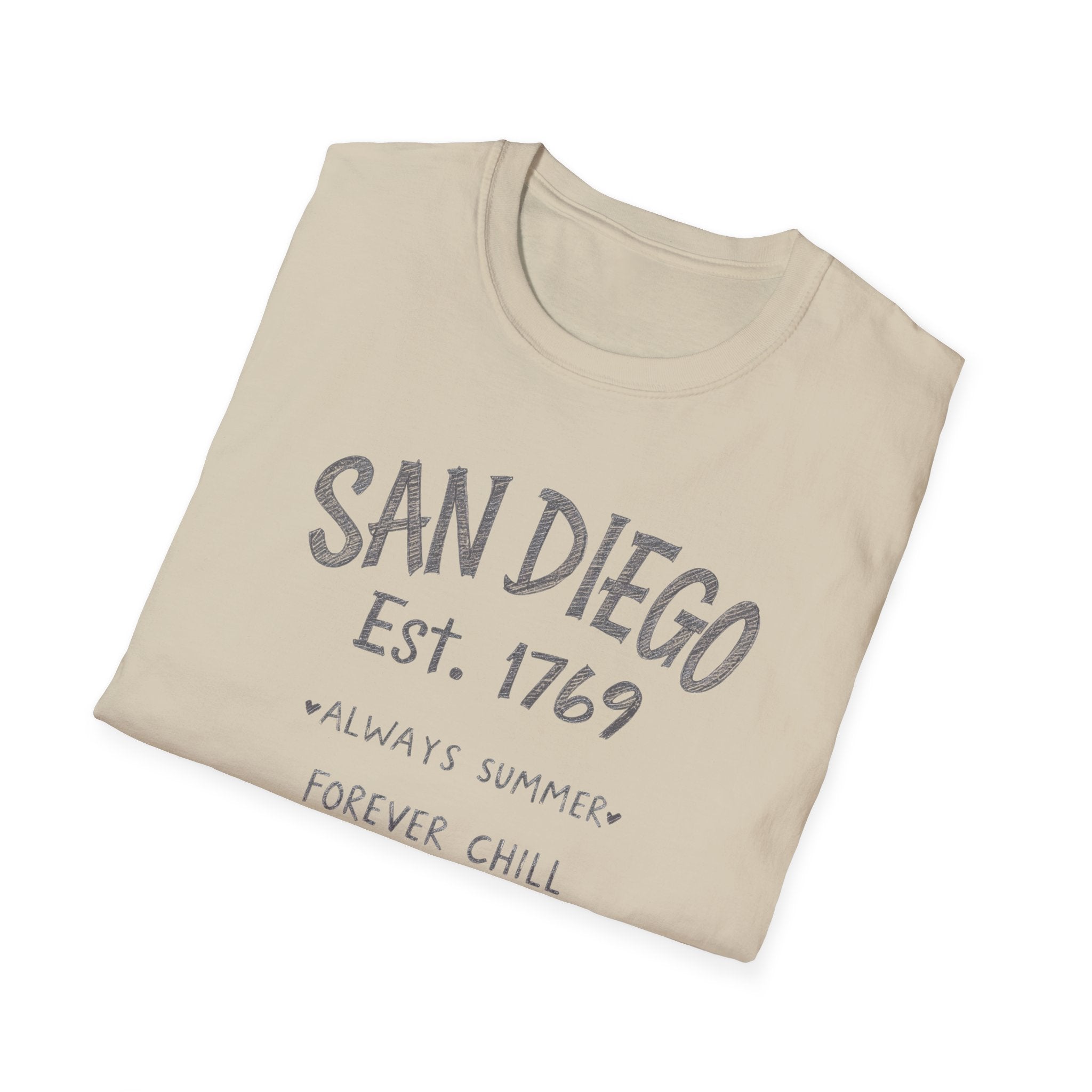 San Diego T-Shirt - "Always Summer, Forever Chill" Casual Beach Tee