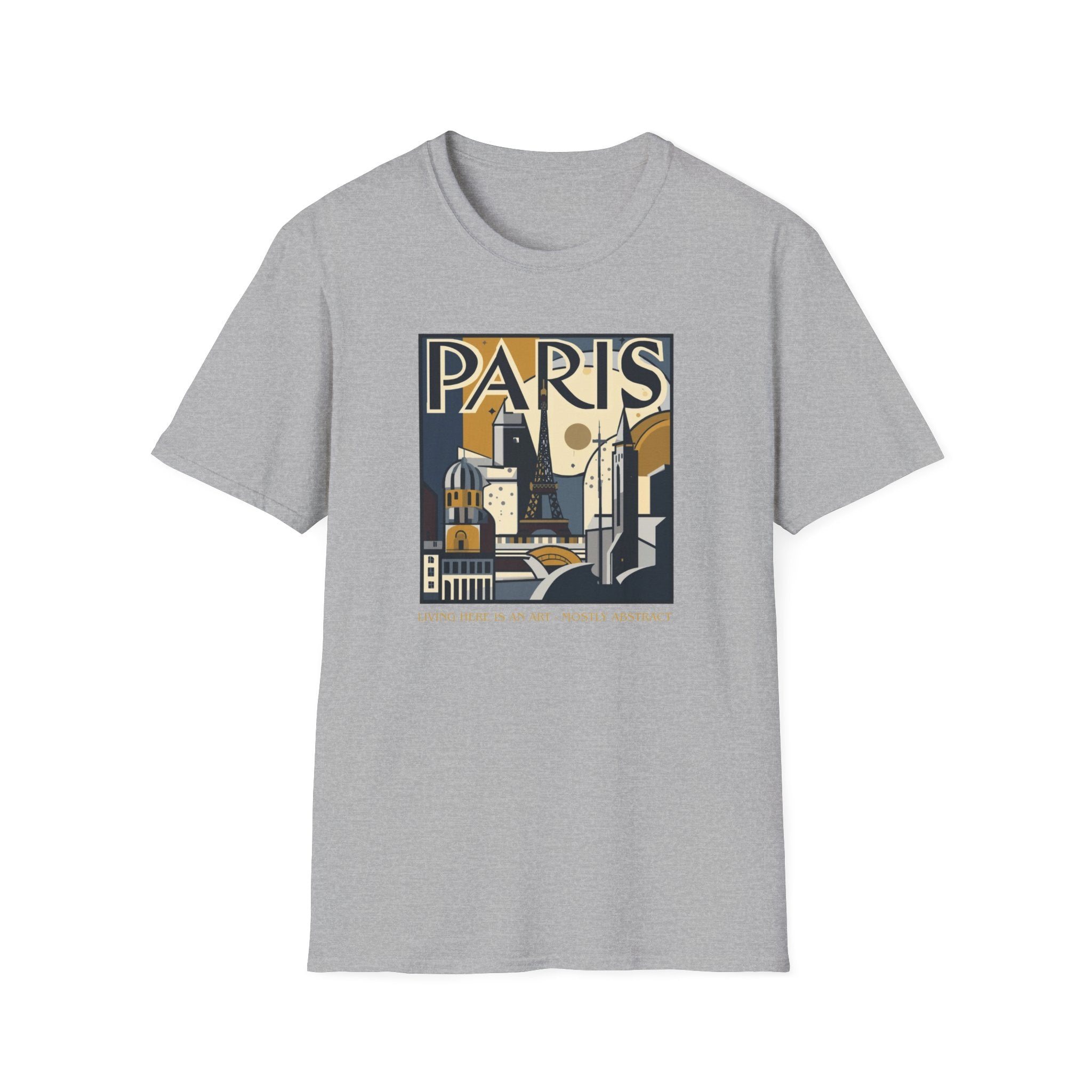 Paris Travel Poster T-Shirt — Retro Art Deco Cityscape Tee
