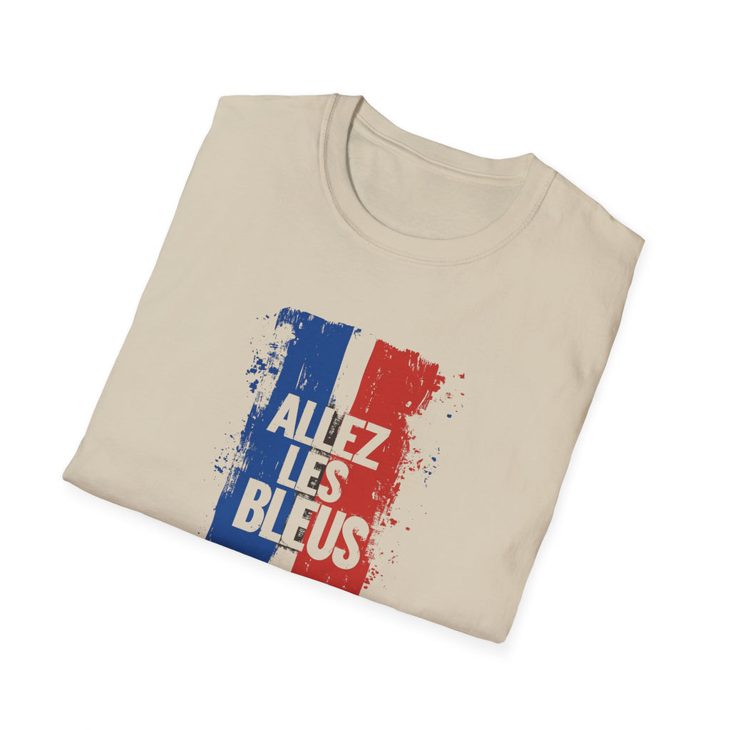 Allez Les Bleus T-Shirt | French Flag Grunge Football Soccer Shirt