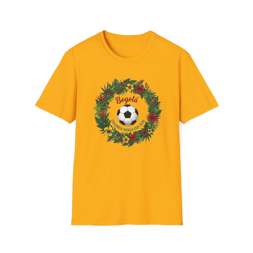 Bogotá Soccer Wreath T-Shirt — World Cup Football Holiday Tee