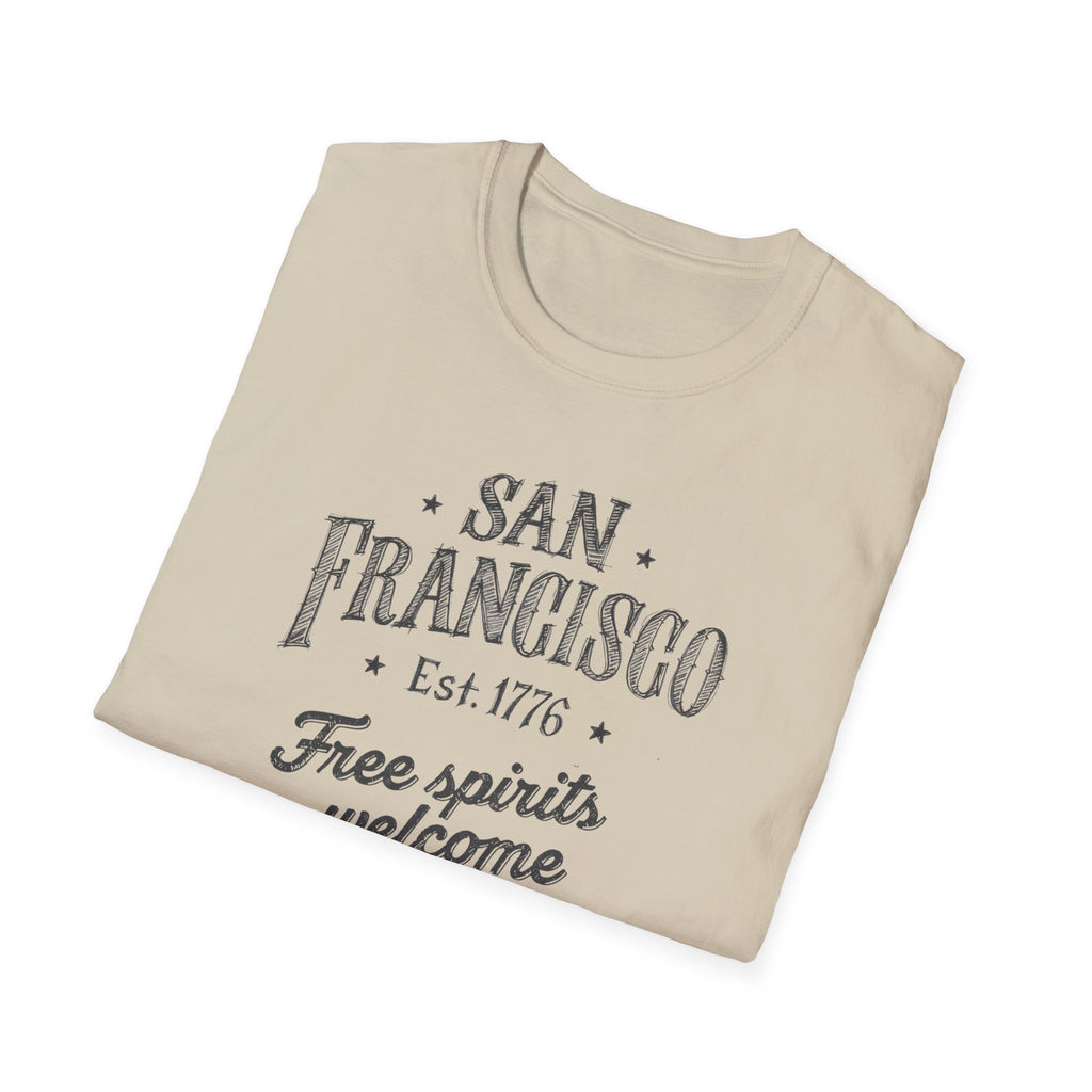 San Francisco T-Shirt – "Free Spirits Welcome" Vintage City Tee