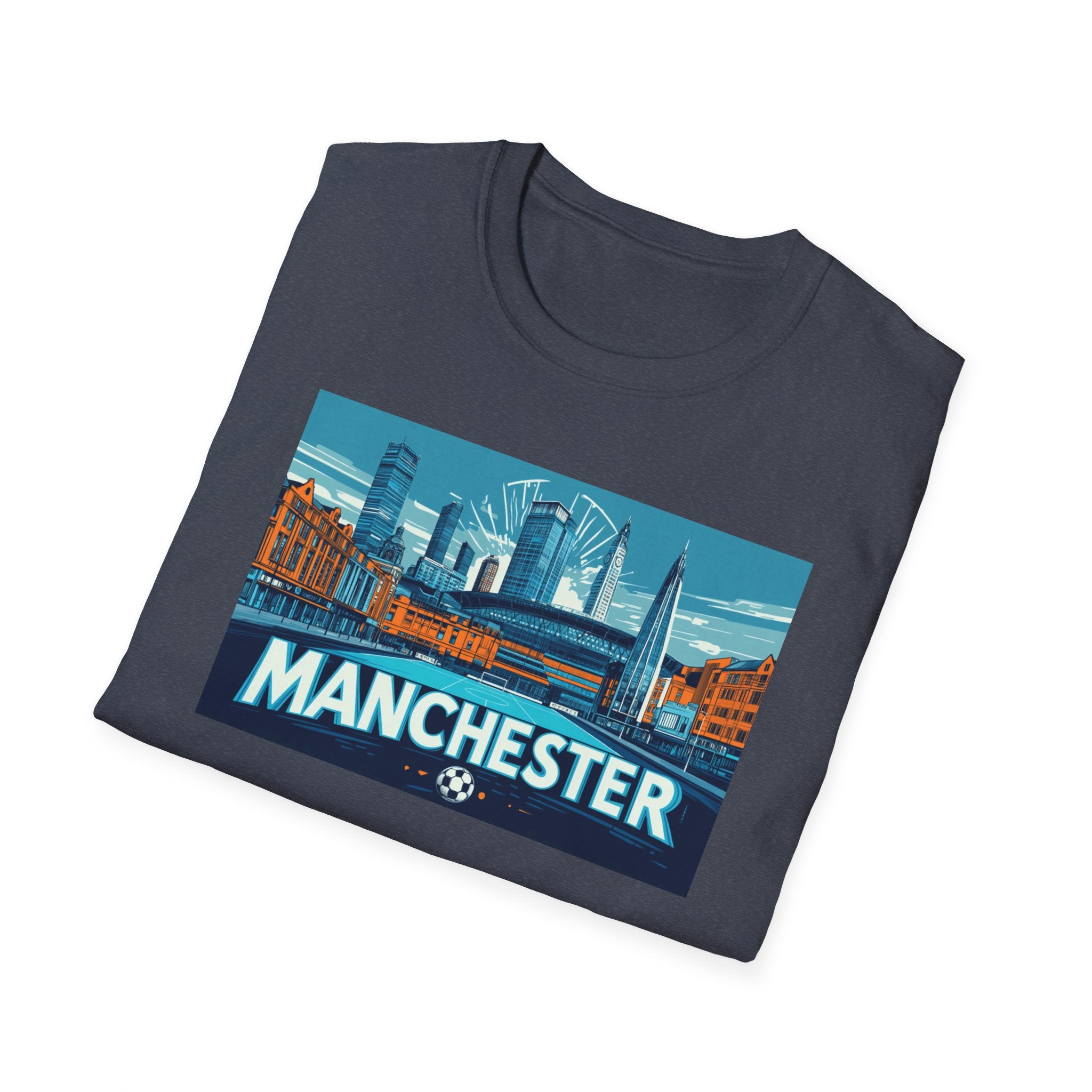 Manchester skyline T-Shirt | Cityscape graphic tee, England travel souvenir