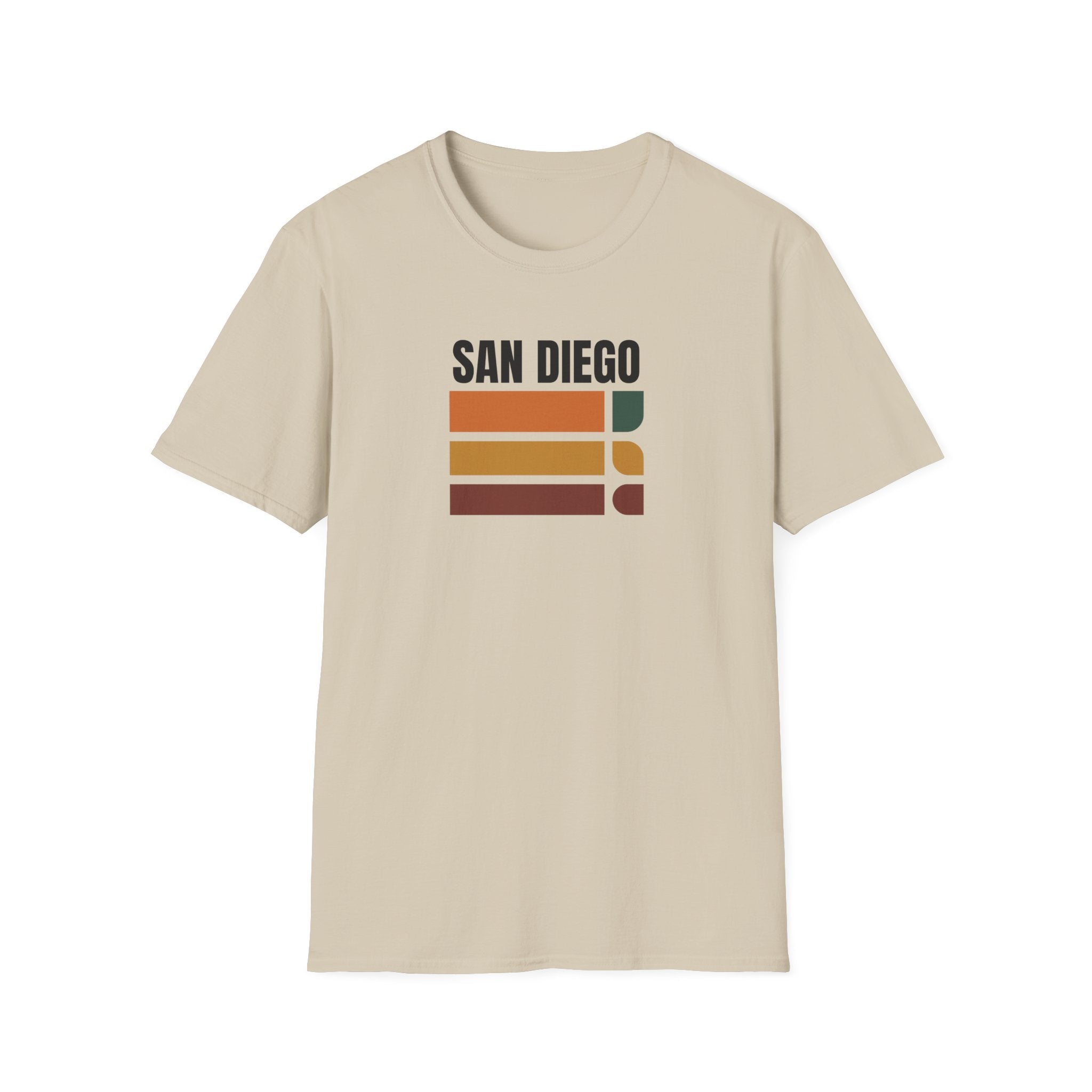San Diego Retro Stripes T-Shirt | Vintage City Graphic