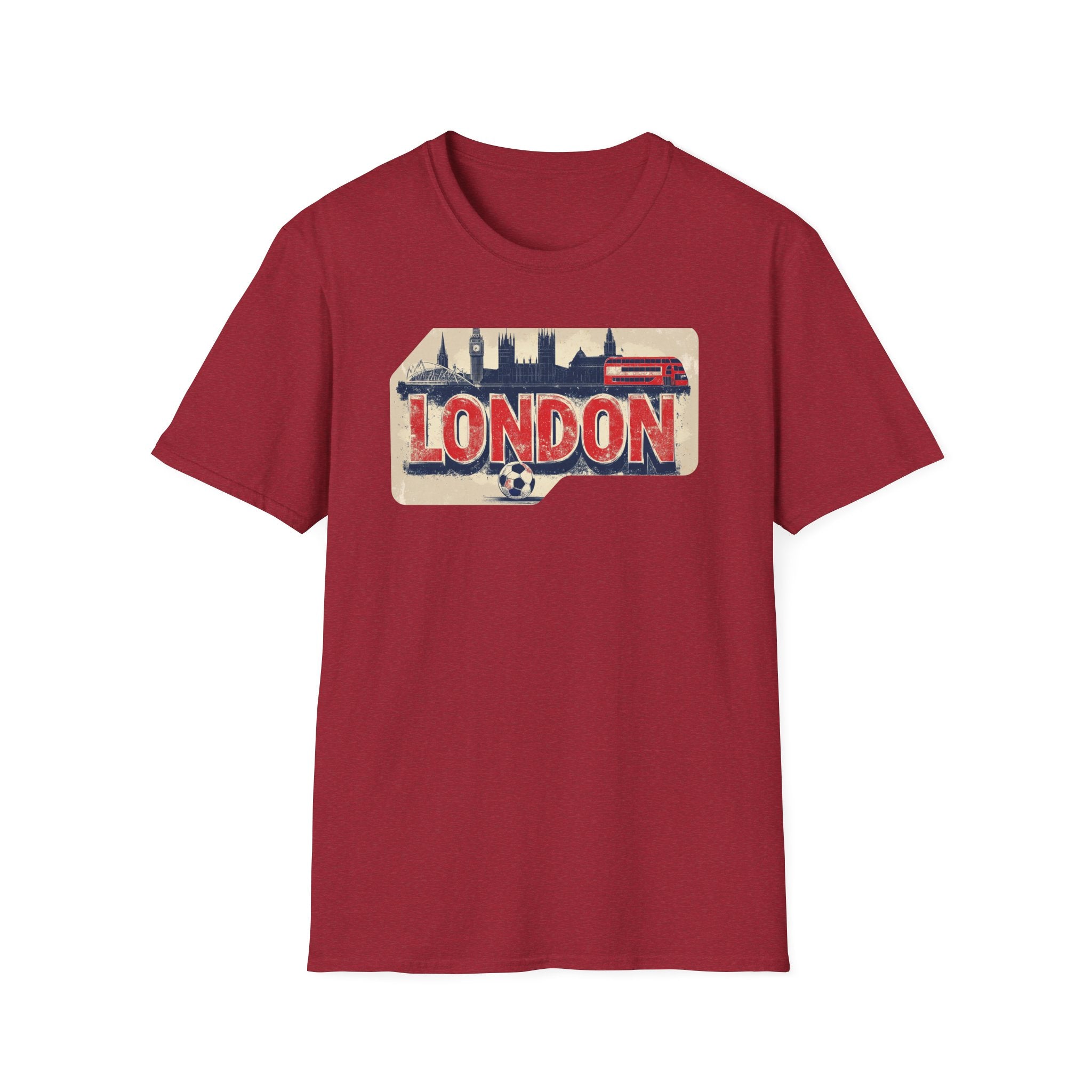 London Vintage Sign T-Shirt | Skyline, Union Jack Bus