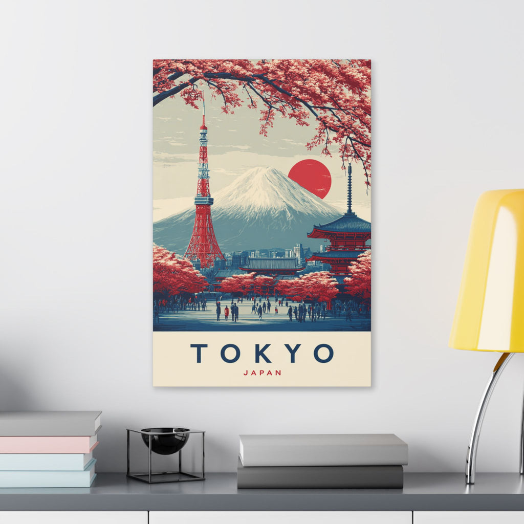 Tokyo Japan Vintage Travel Canvas Print