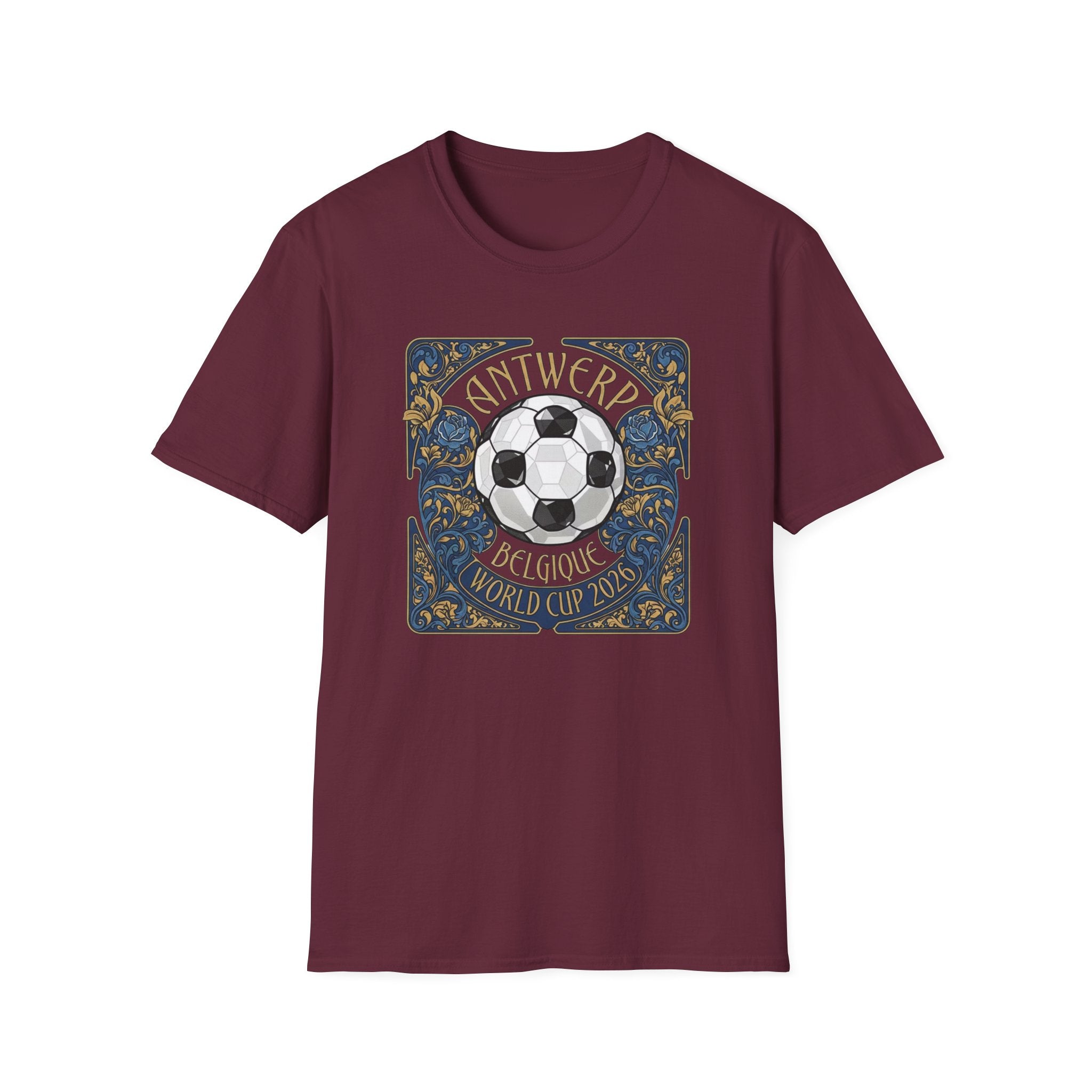 Antwerp Belgique Soccer Vintage Art Tee — World Cup 2022 Football Shirt