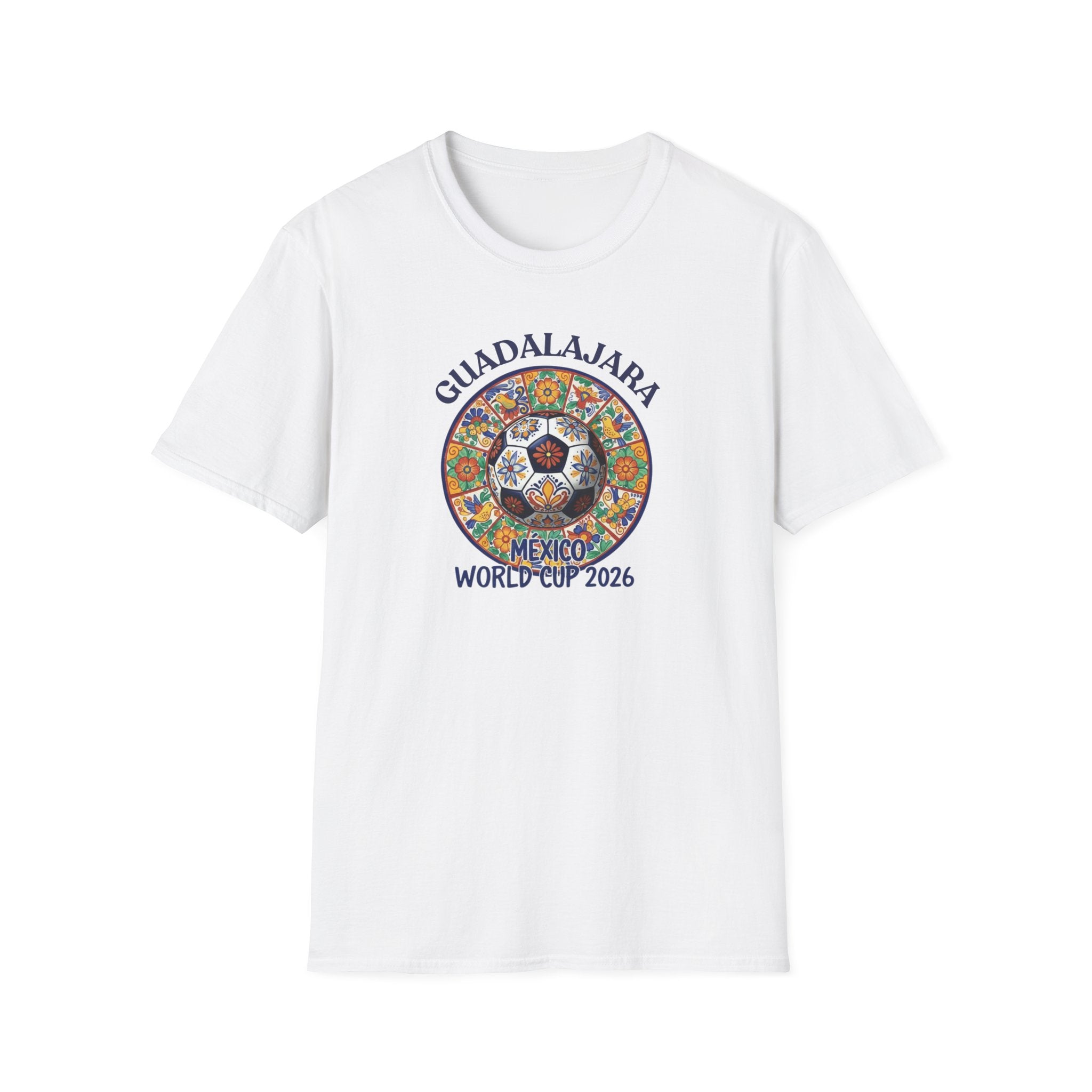 Guadalajara Mexico World Cup 2026 Soccer T-Shirt — Colorful Aztec Ball Design
