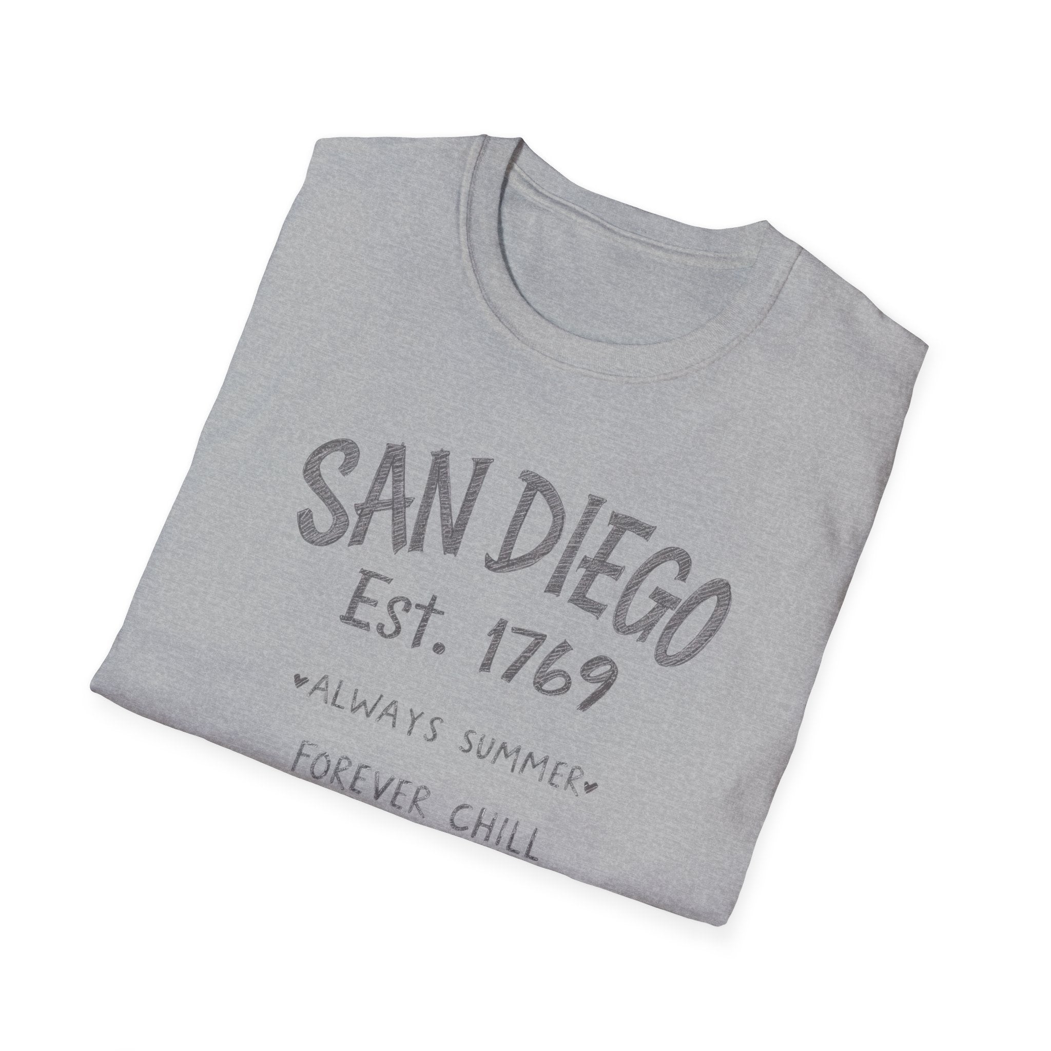 San Diego T-Shirt - "Always Summer, Forever Chill" Casual Beach Tee