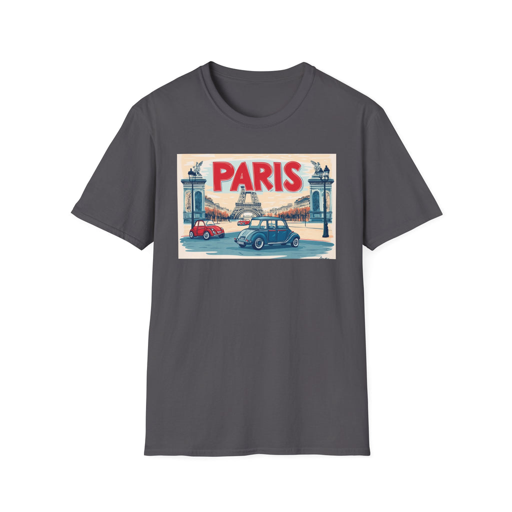 Paris Vintage Postcard T-Shirt | Eiffel Tower Retro Travel Tee