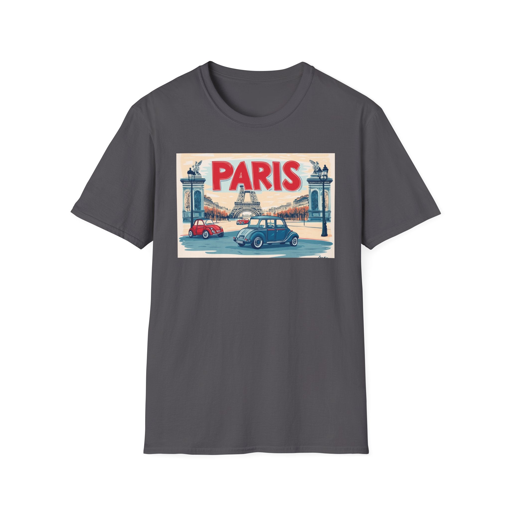 Paris Vintage Postcard T-Shirt | Eiffel Tower Retro Travel Tee