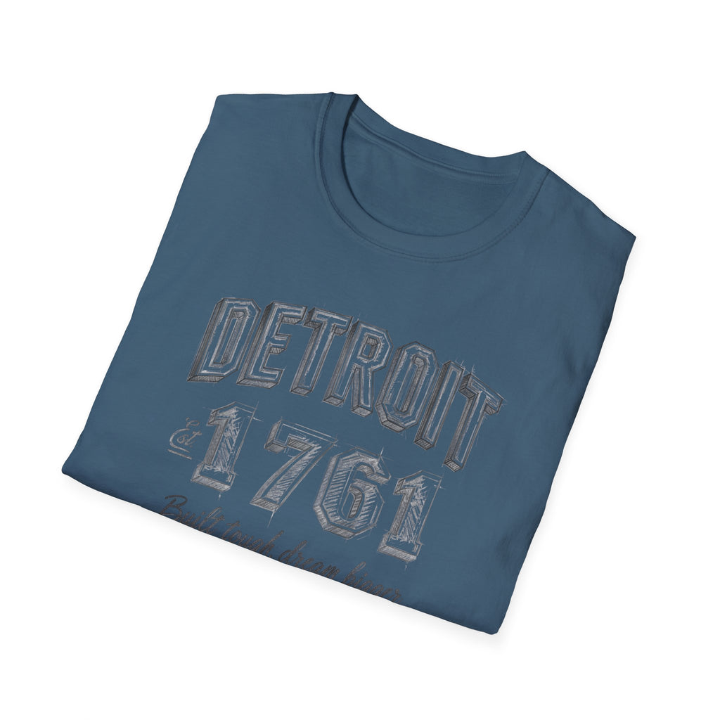 Detroit 1761 T-Shirt — Built Tough, Dream Bigger Vintage City Tee