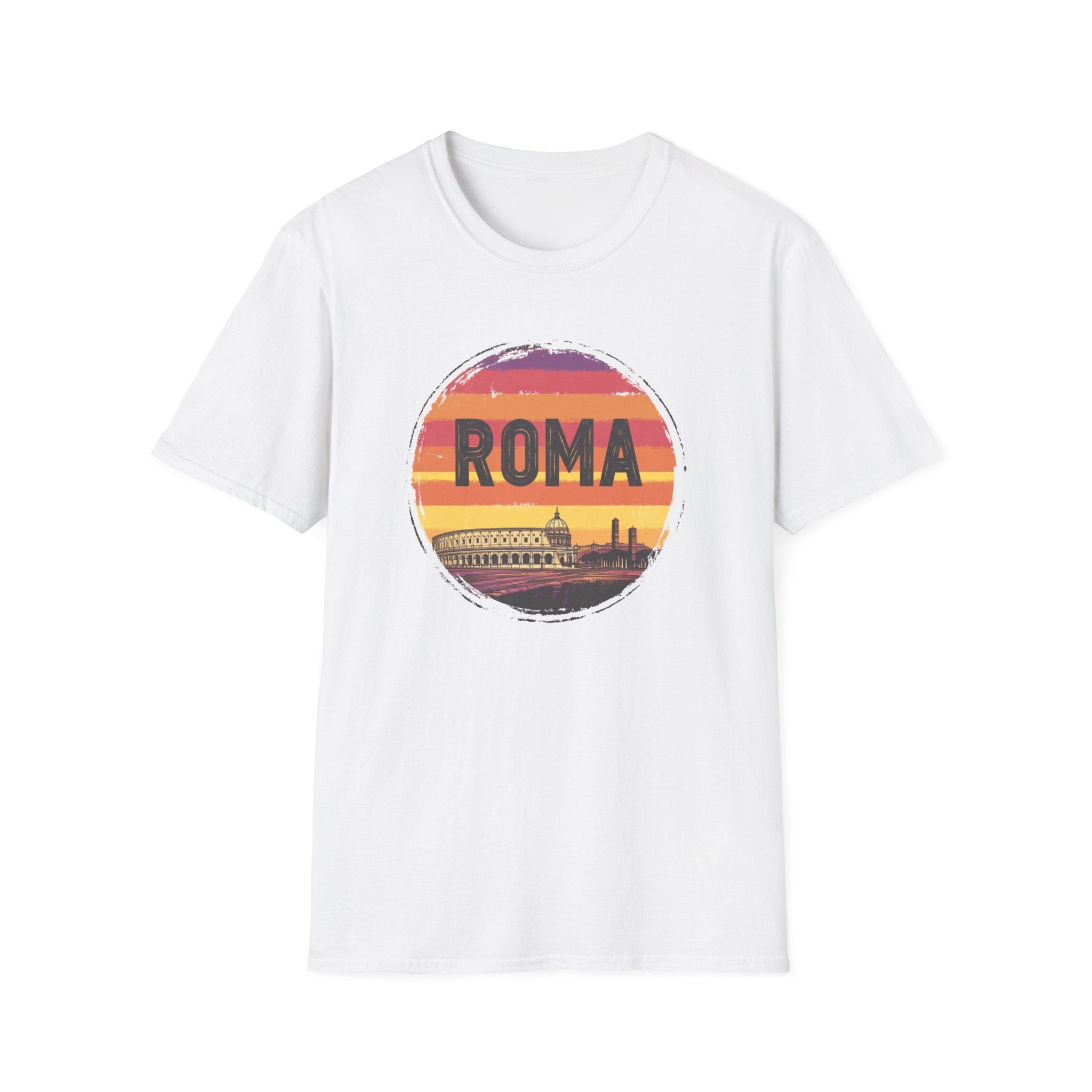 Roma Sunset T-Shirt — Vintage Rome Skyline Tee
