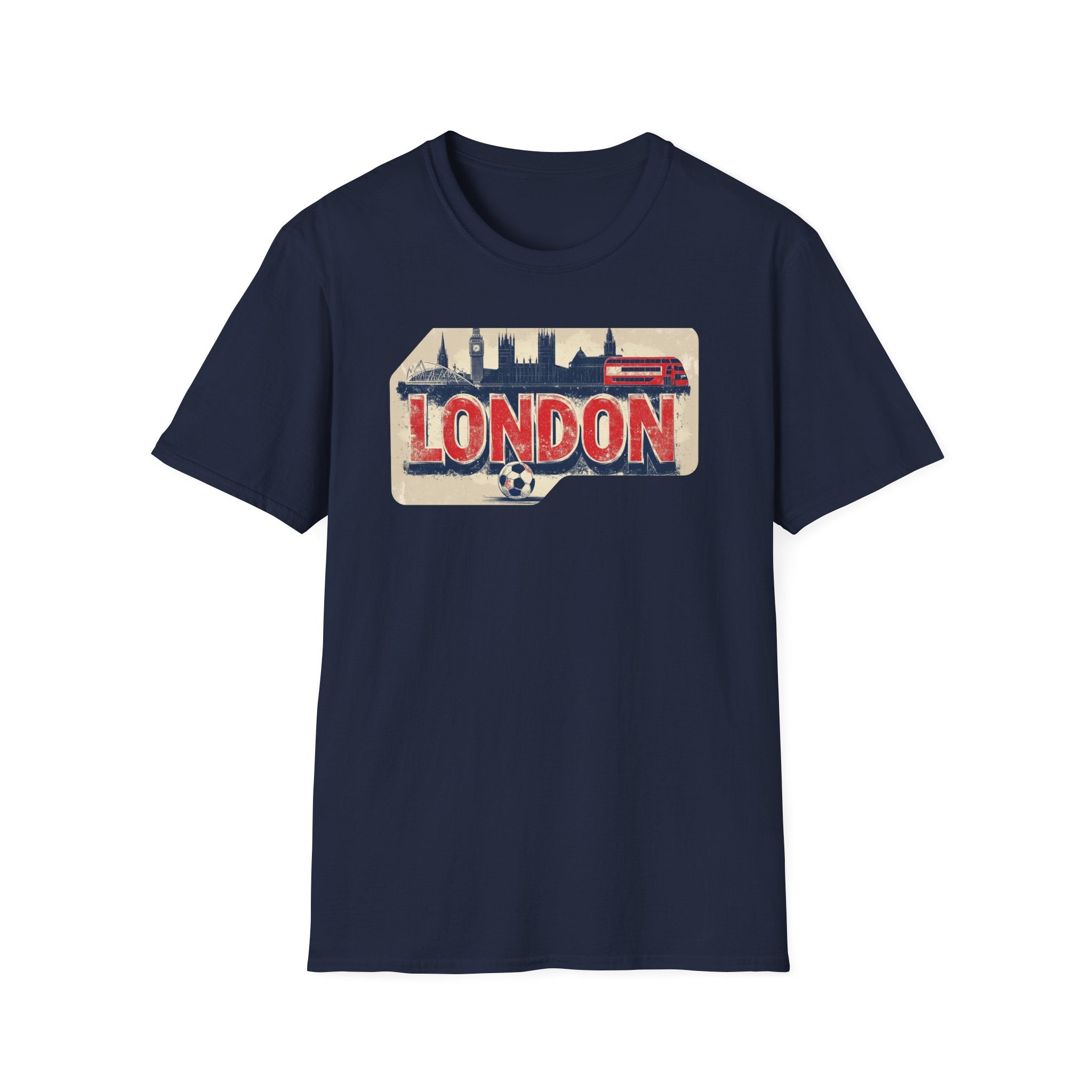 London Vintage Sign T-Shirt | Skyline, Union Jack Bus
