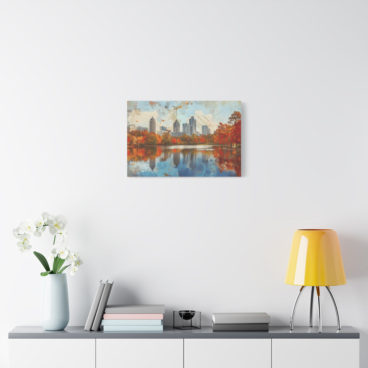 Atlanta Midtown Skyline - Piedmont Park - Autumn Cityscape Canvas – Fall Skyline Wall Art