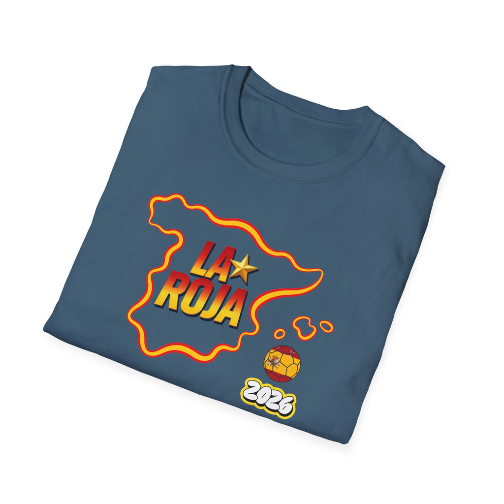 La Roja Spain Map T‑Shirt – 2026 Football World Cup Fan Tee