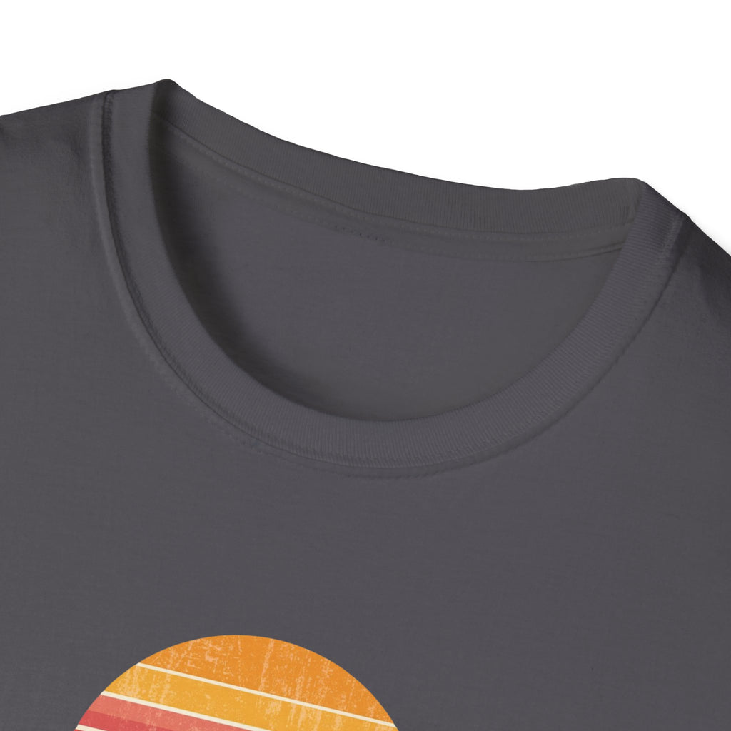 Retro Sunset New York T-Shirt | Vintage Striped City Graphic
