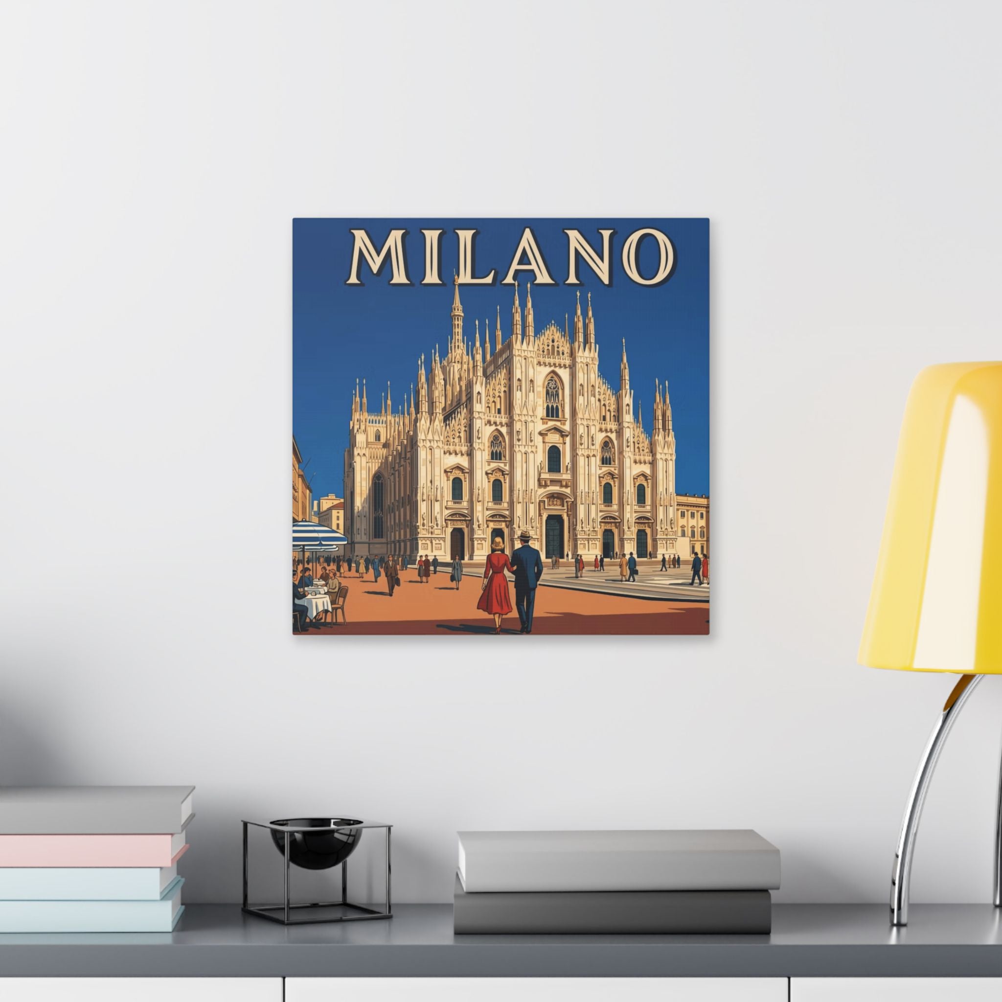 Milano Duomo Travel Canvas — Vintage Italy Wall Art