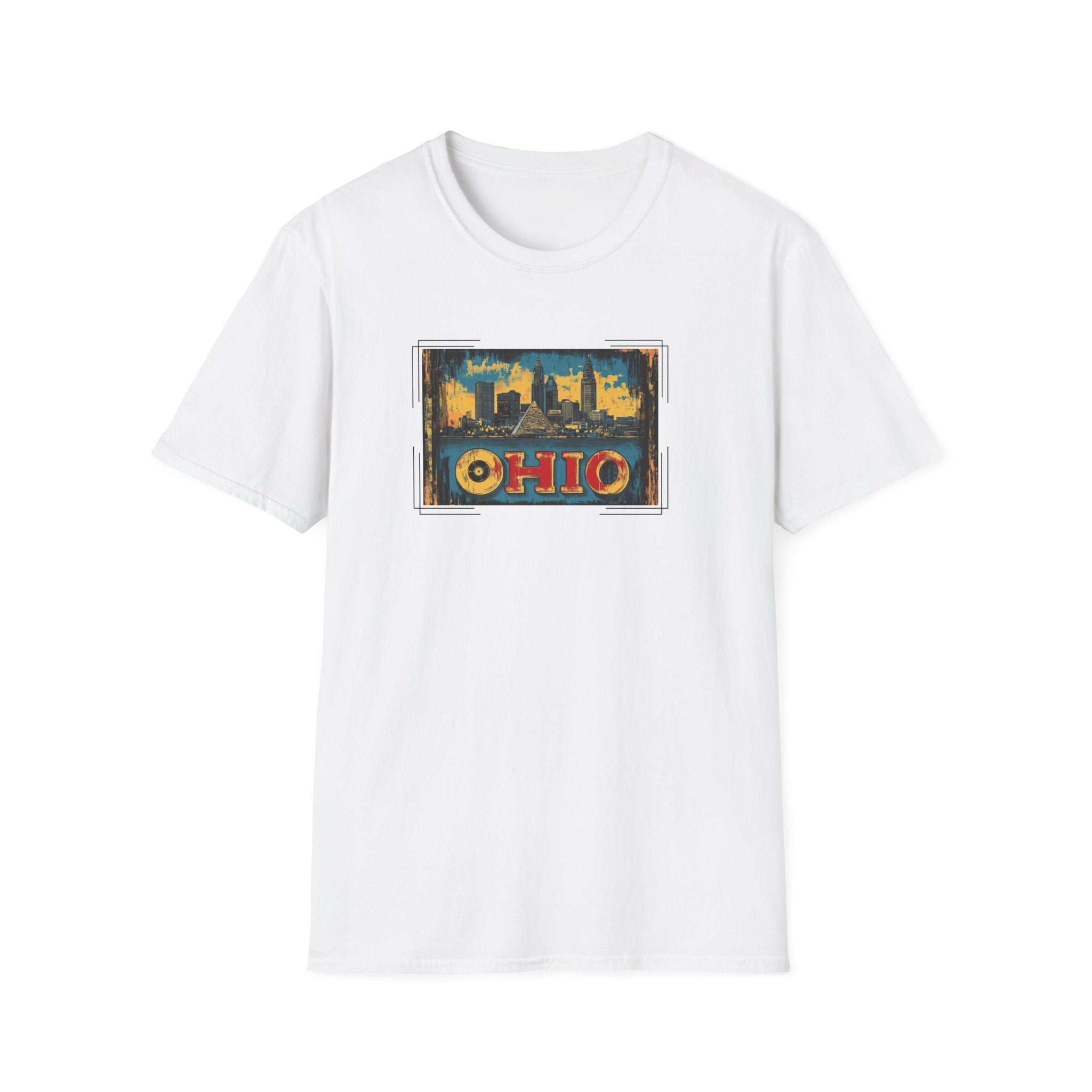 Ohio Skyline T-Shirt | Retro State Poster, Vintage Cleveland Columbus Design