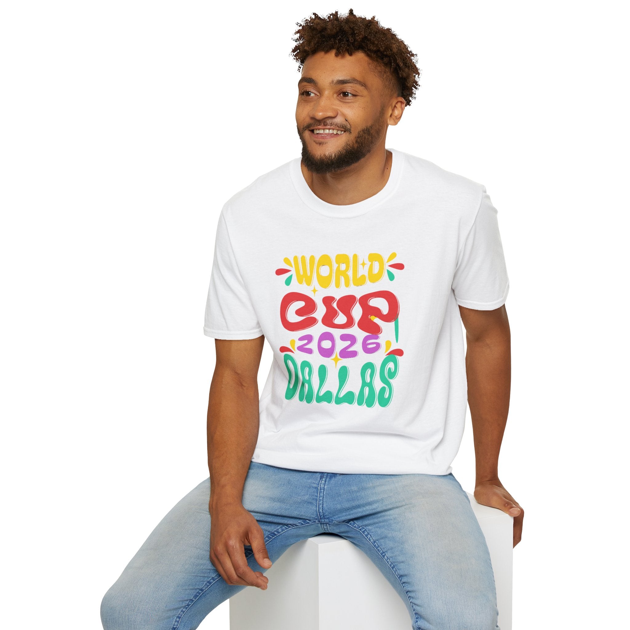 World Cup 2026 Dallas T-Shirt — Colorful Retro Soccer Fan Tee