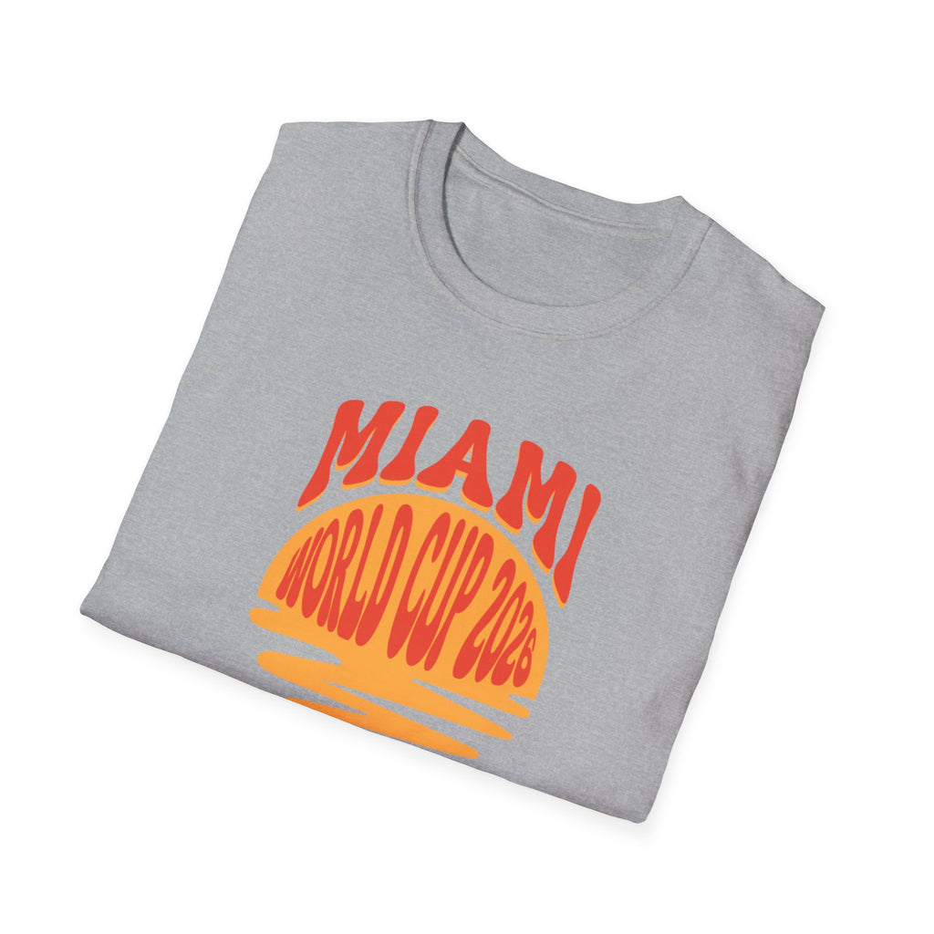 Miami World Cup 2026 T-Shirt – Retro Sunset Soccer Tee