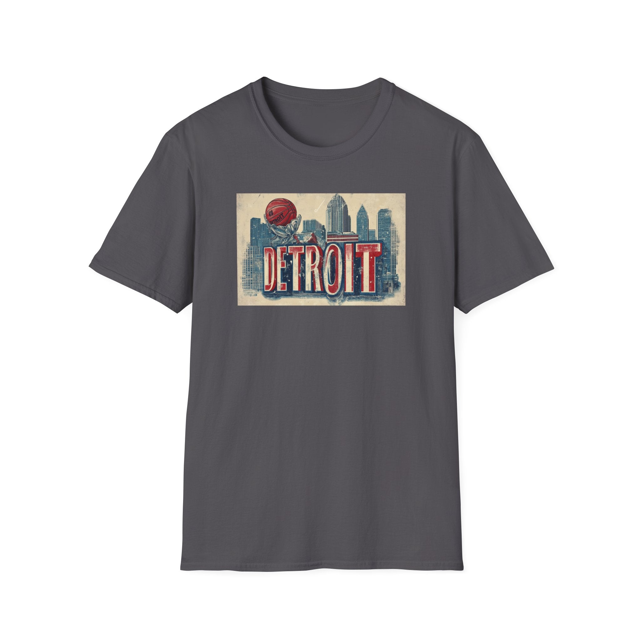 Detroit skyline vintage postcard T-Shirt | Retro city skyline tee