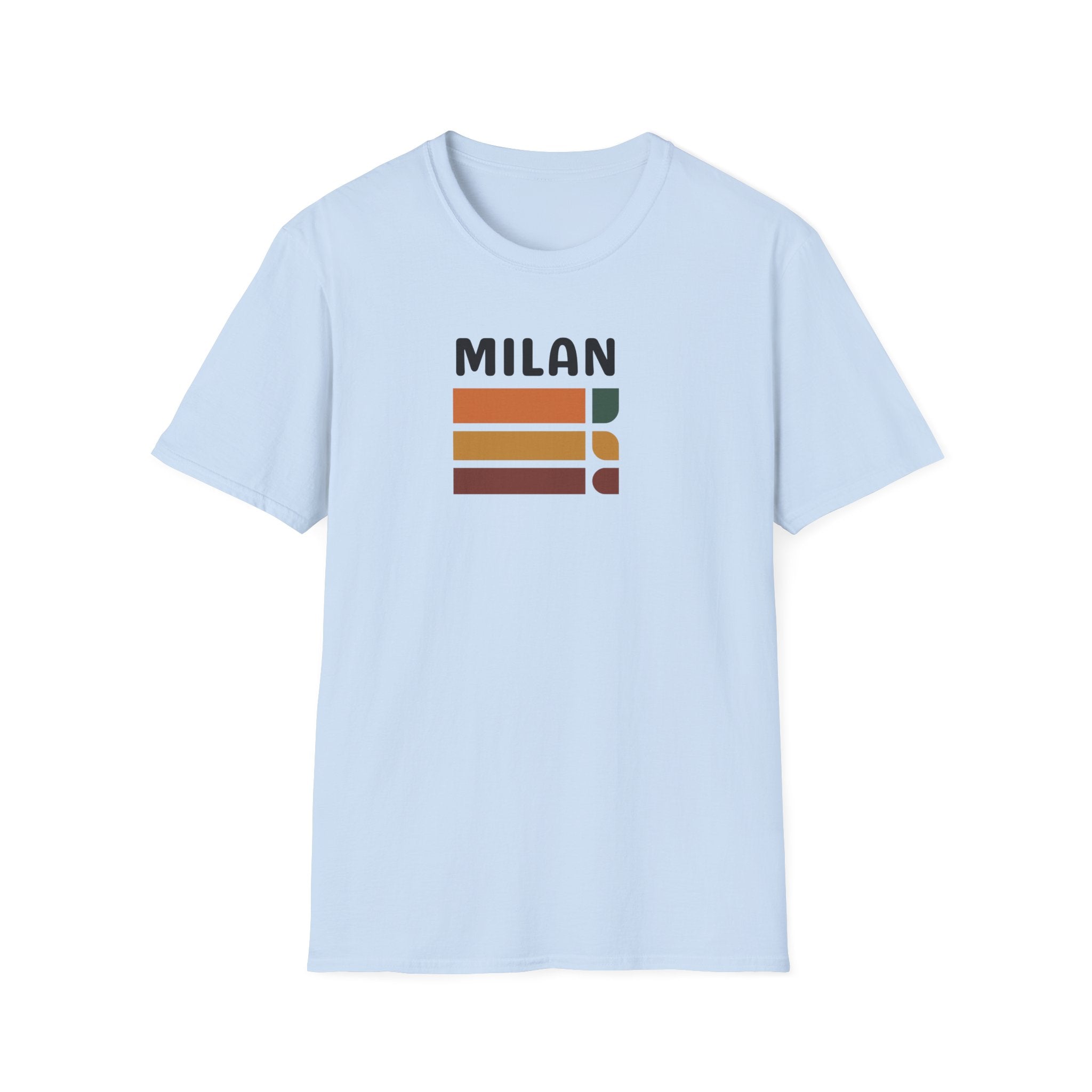 Milan Retro Stripes T-Shirt | Vintage Colorblock Italy Design