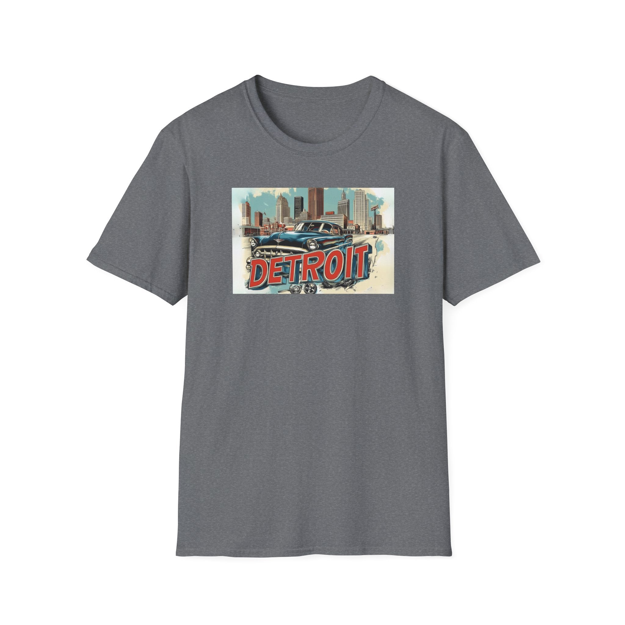 Detroit Classic Car Tee | Detroit skyline vintage graphic T-Shirt