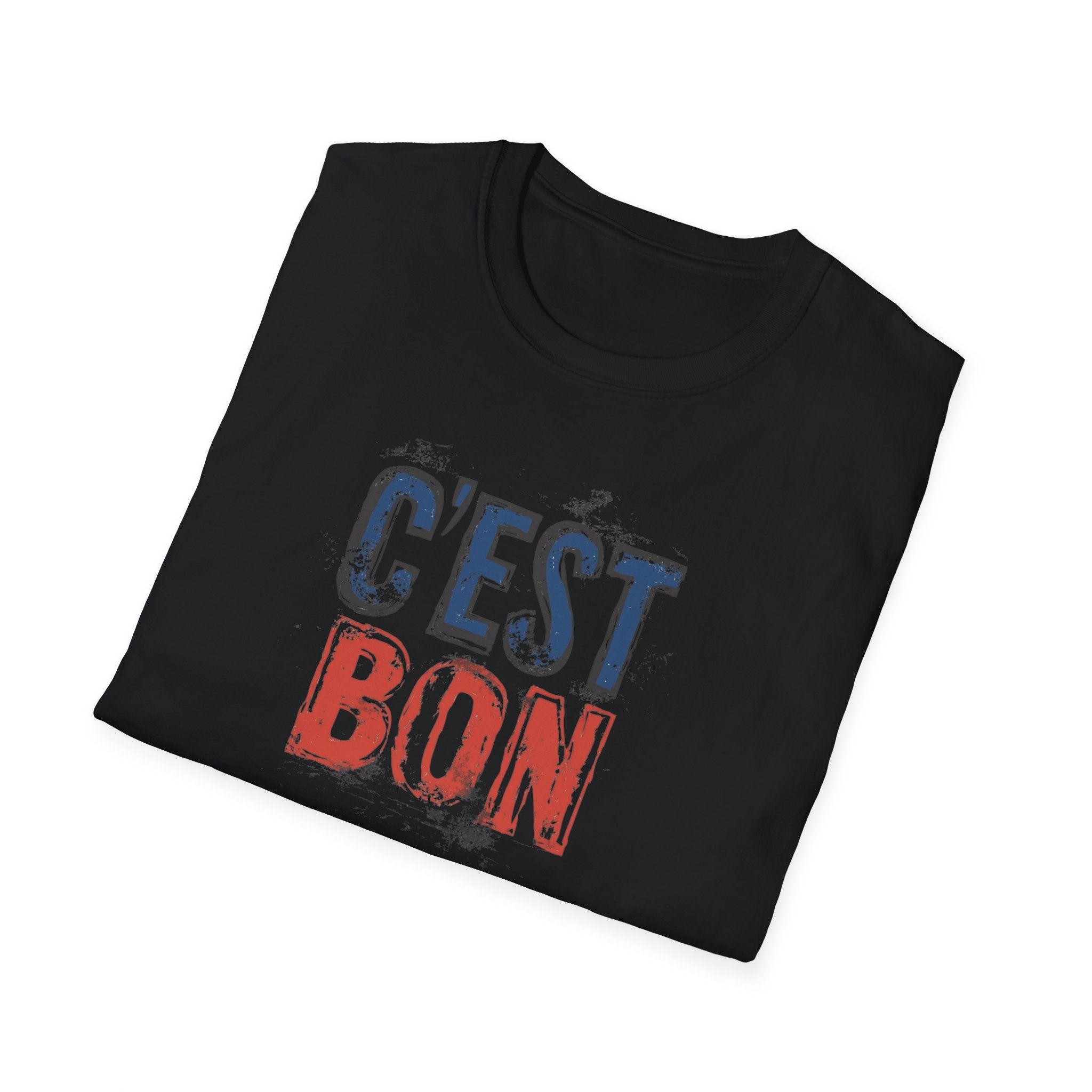 C'est Bon distressed French flag lettering T-Shirt | France graphic tee