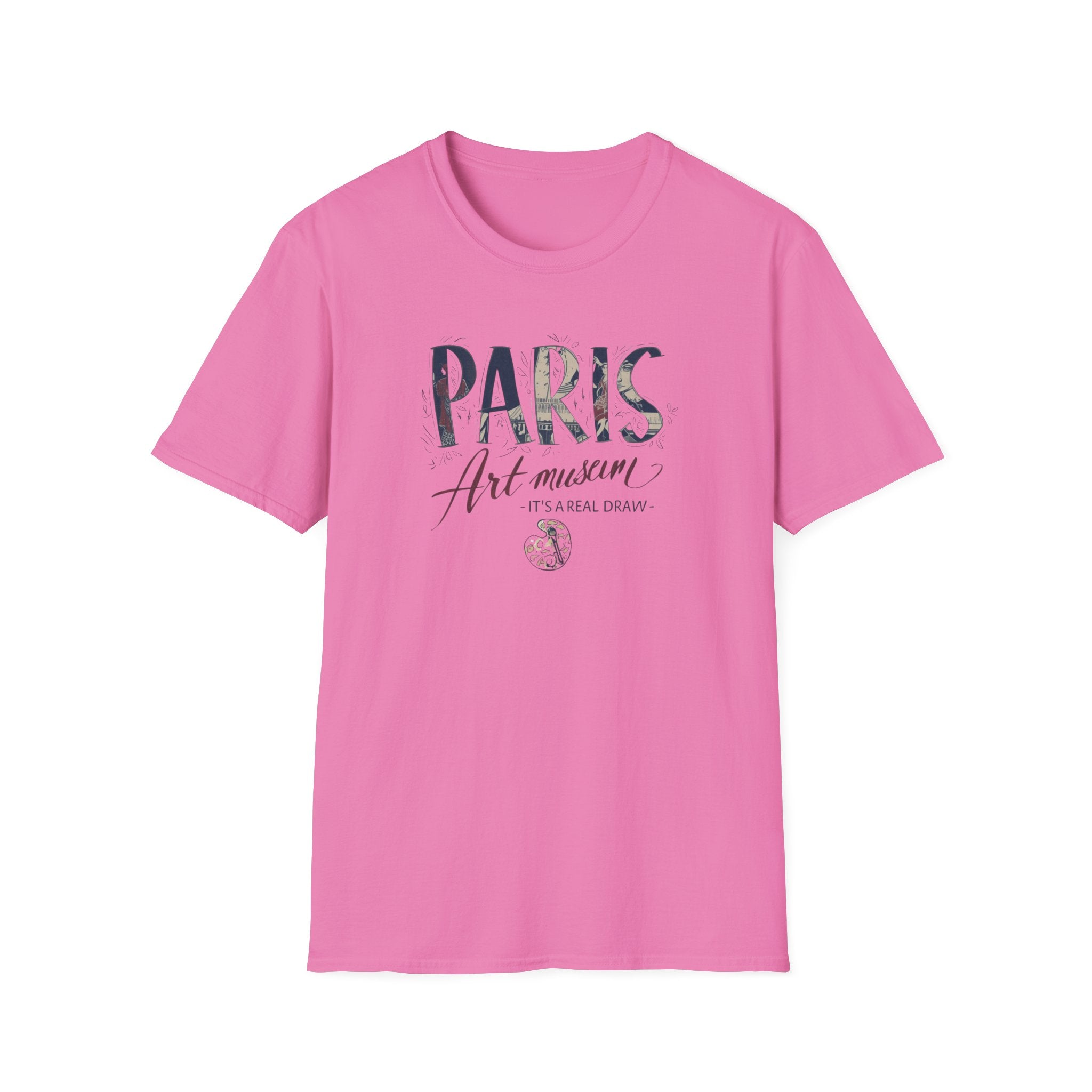 Paris Art Museum T-Shirt — Vintage Floral Typography Travel Tee