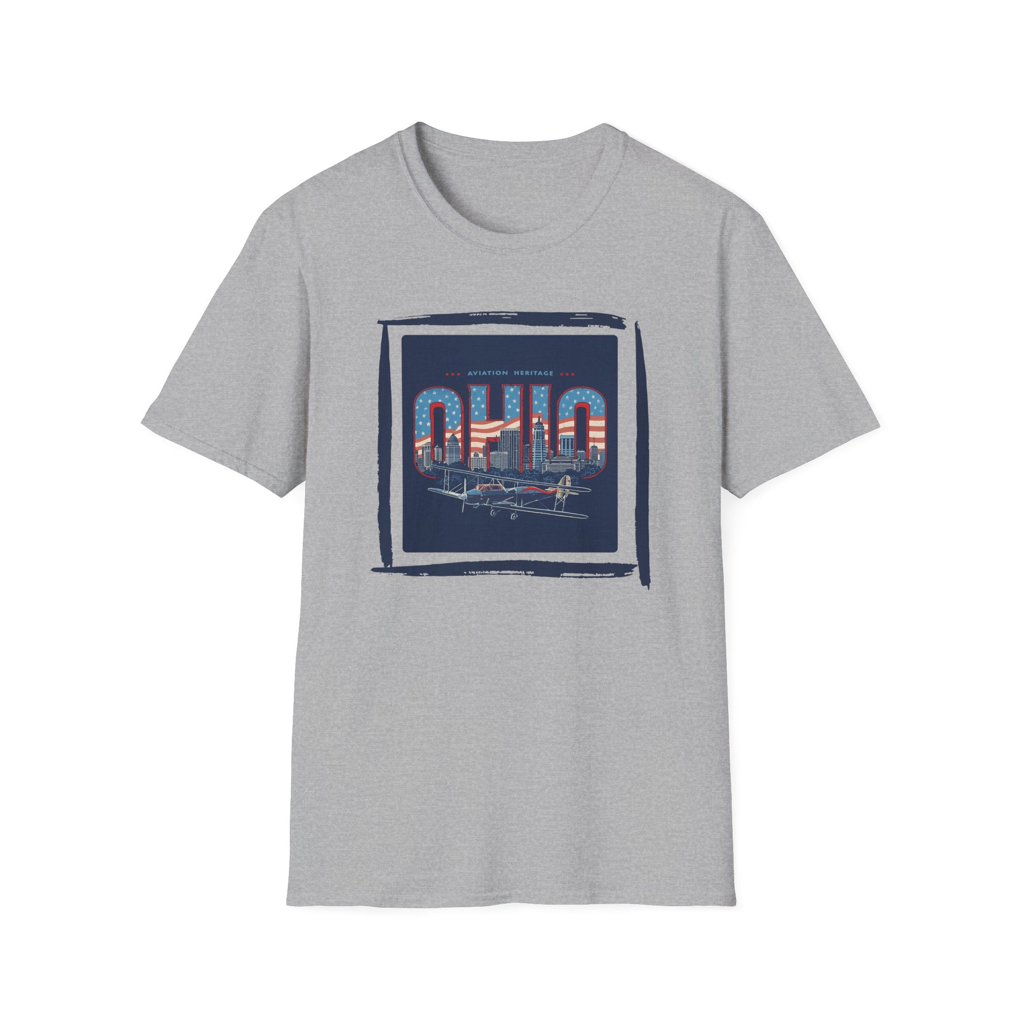 Ohio Skyline T-Shirt | Vintage Cleveland Bridge Retro State Design