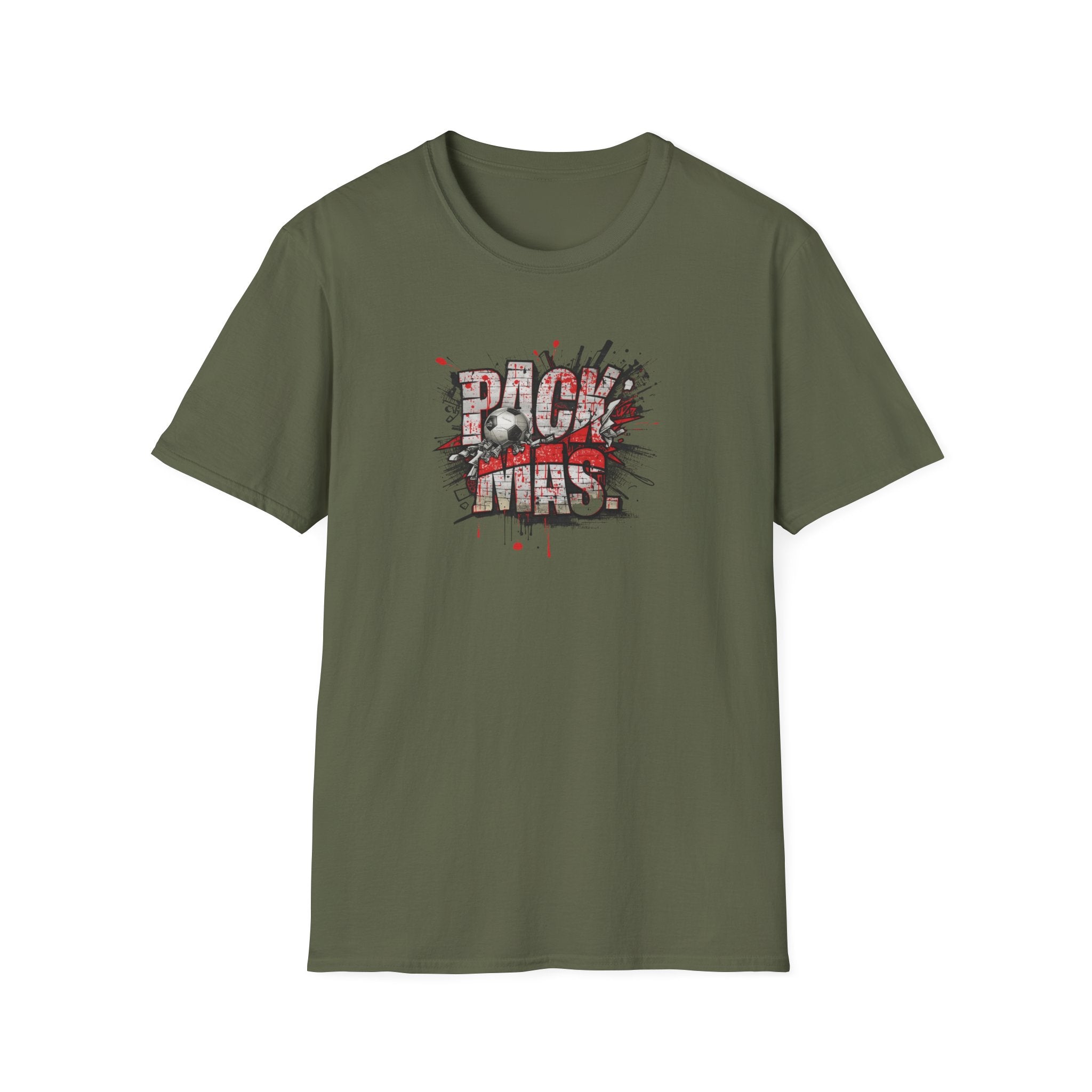 PACK MAS graphic T-Shirt | grunge splatter typography