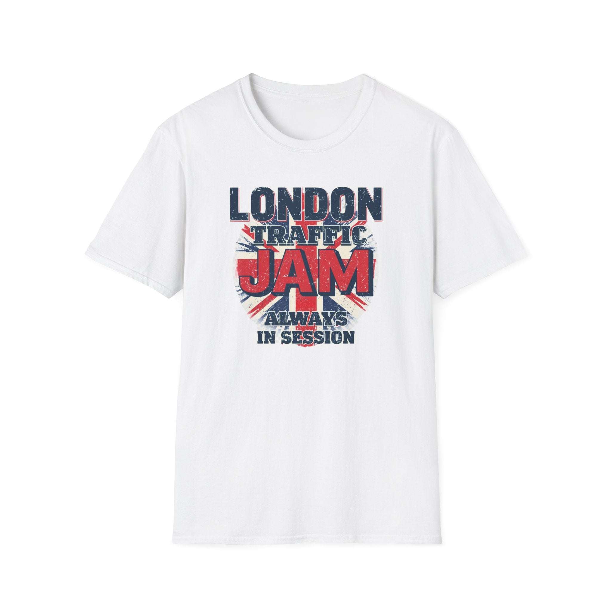 London Traffic Jam T-Shirt — British Flag Retro ‘Always in Session’ Tee