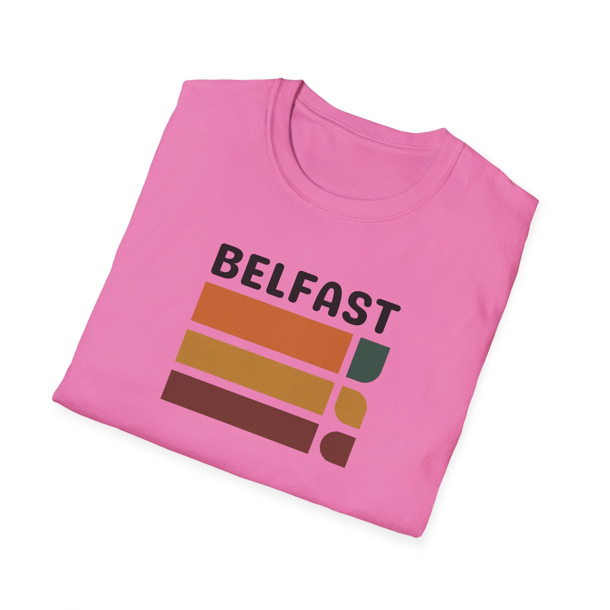 Belfast Retro Stripes T-Shirt | City Vintage Bar Graphic