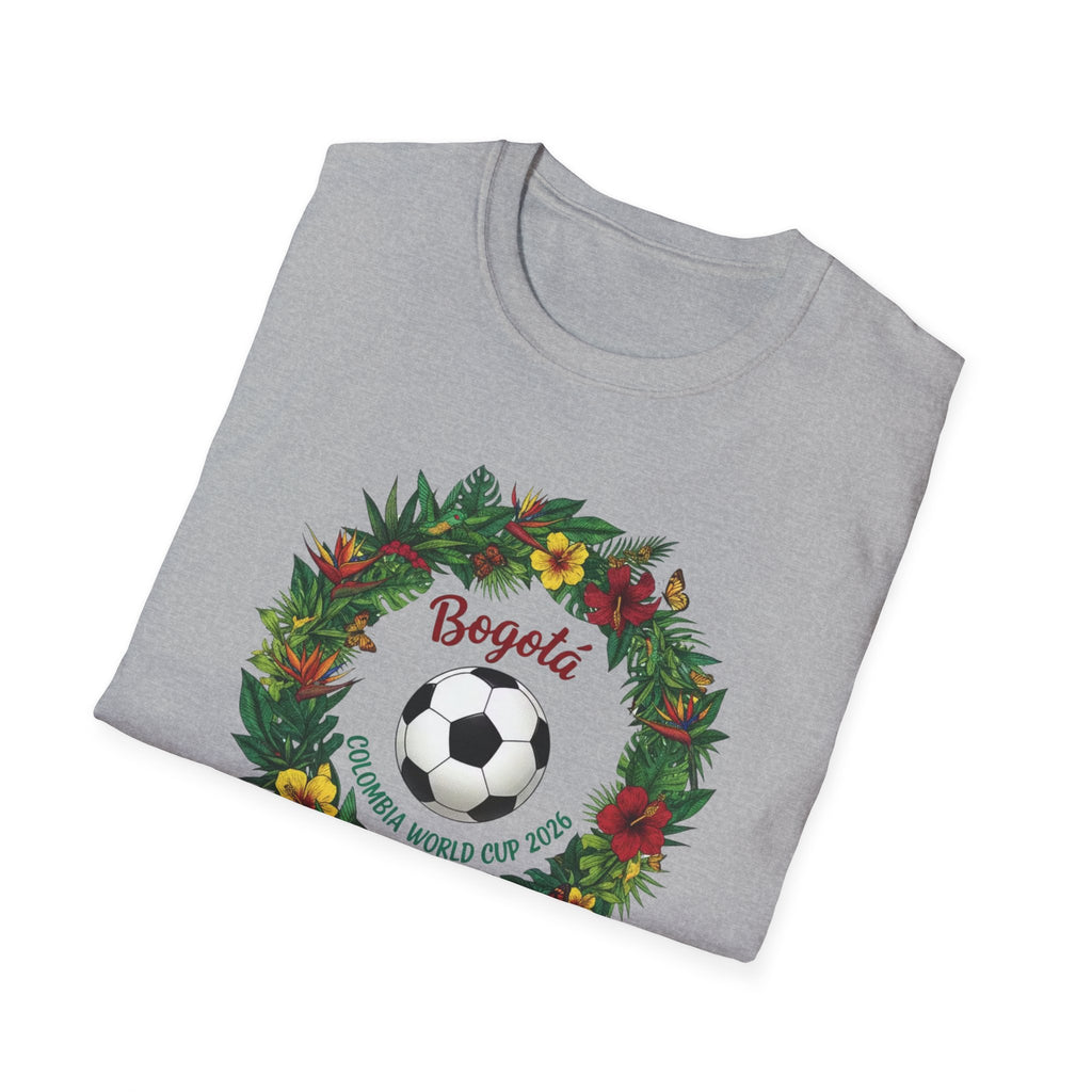 Bogotá Soccer Wreath T-Shirt — World Cup Football Holiday Tee