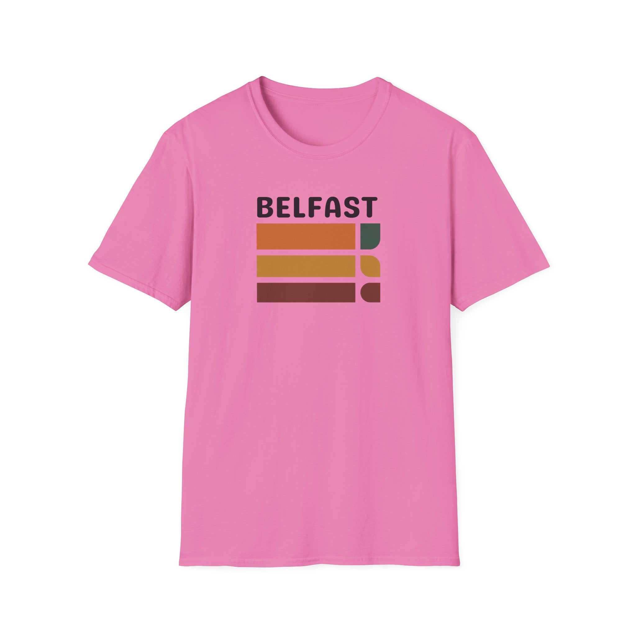 Belfast Retro Stripes T-Shirt | City Vintage Bar Graphic
