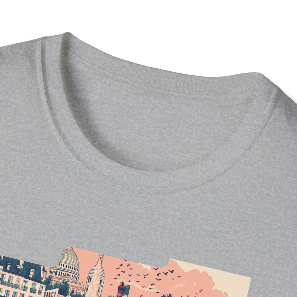 Paris Cityscape T-Shirt | Vintage French Street Illustration