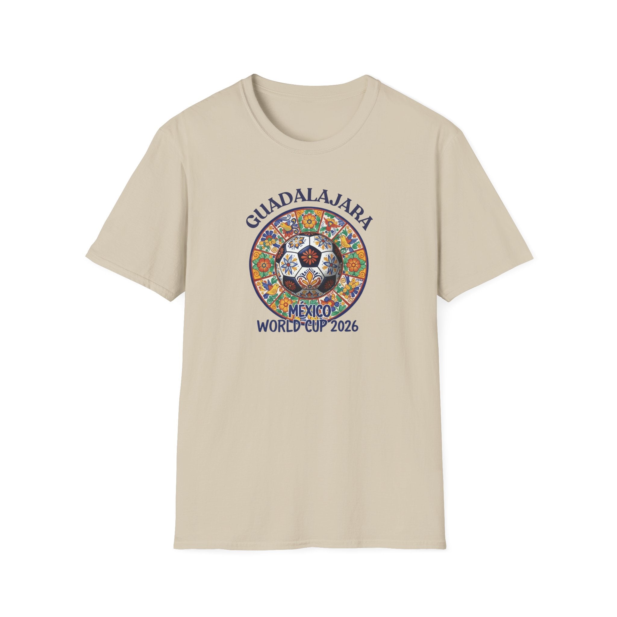 Guadalajara Mexico World Cup 2026 Soccer T-Shirt — Colorful Aztec Ball Design