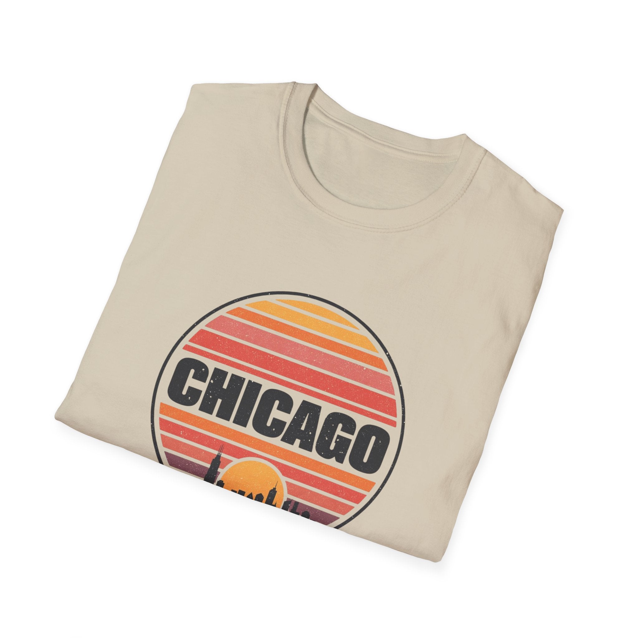 Chicago Vintage Sunset T-Shirt — Retro City Skyline Tee
