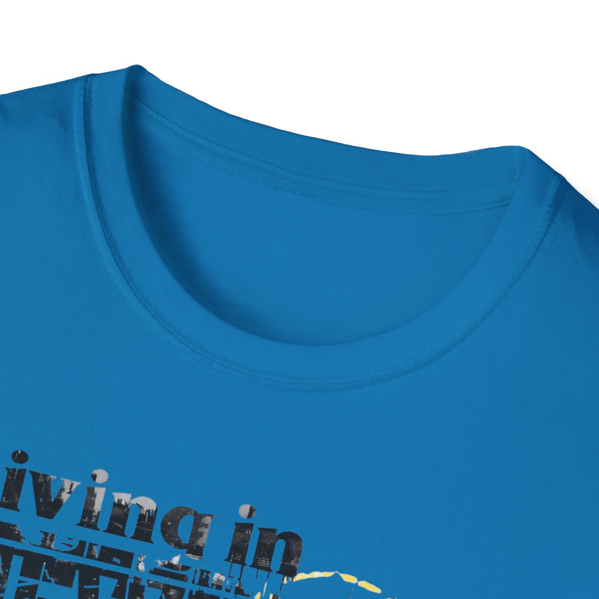 New York Skyline T-Shirt — 'Living in New York' Urban Watercolor Tee