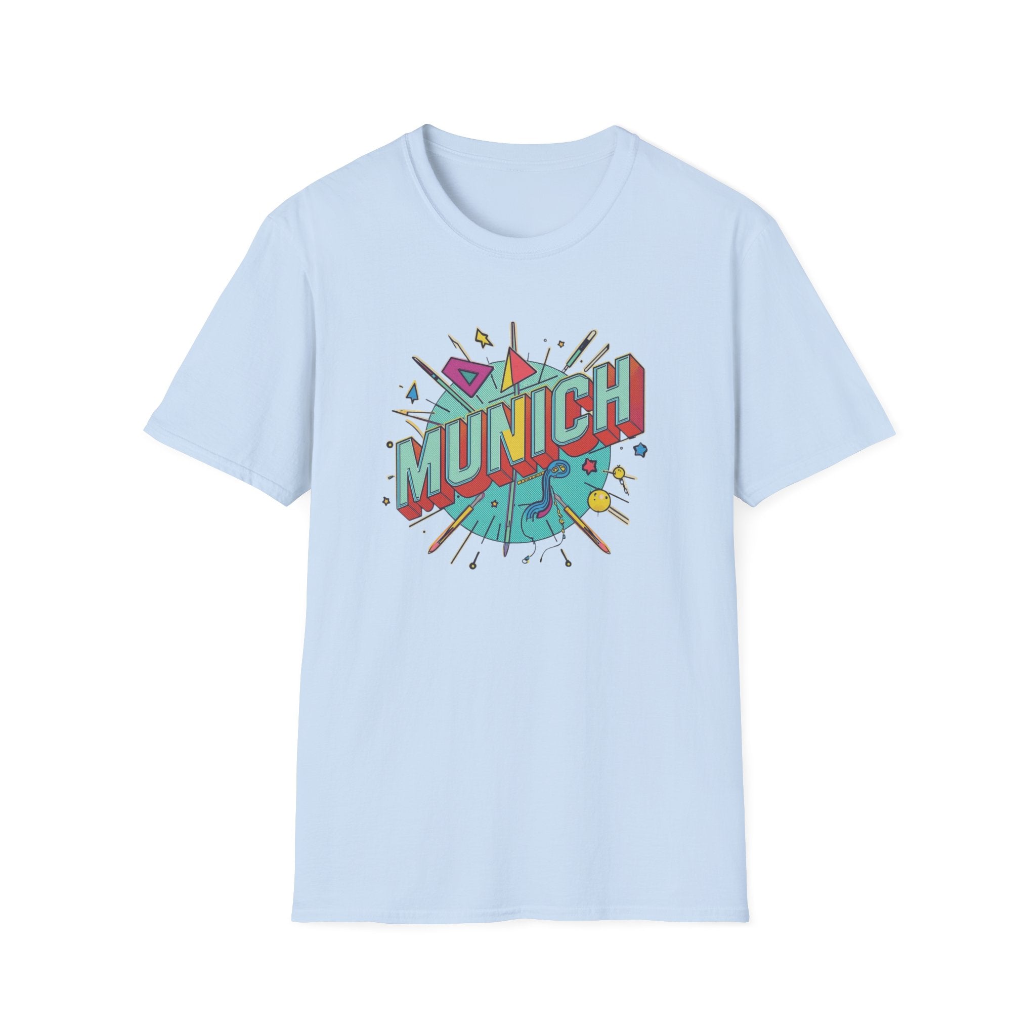 Munich Retro Graphic T-Shirt — Colorful Vintage City Design