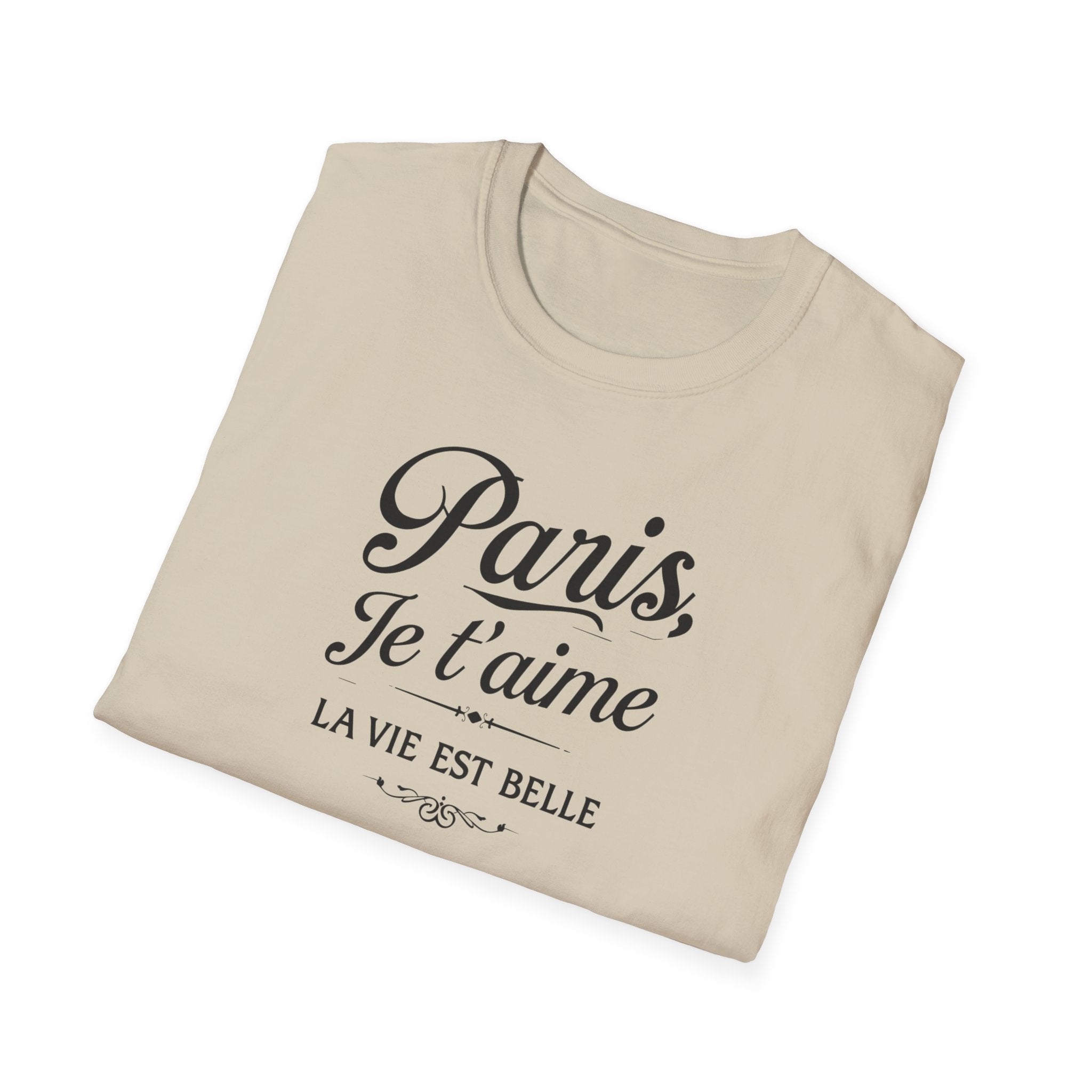 Paris Je t'aime T-Shirt | La Vie Est Belle Parisian Script