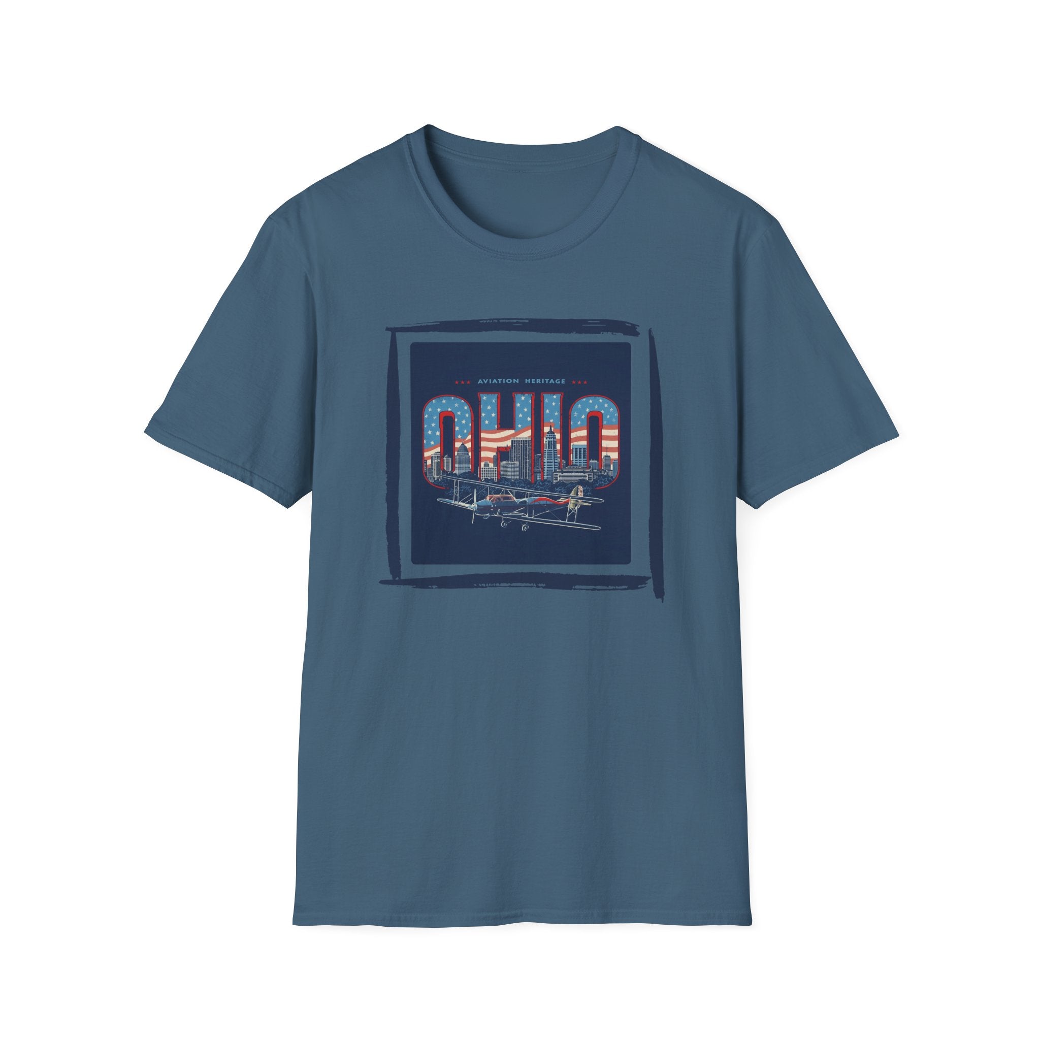 Ohio Skyline T-Shirt | Vintage Cleveland Bridge Retro State Design