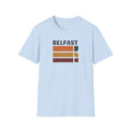 Belfast Retro Stripes T-Shirt | City Vintage Bar Graphic