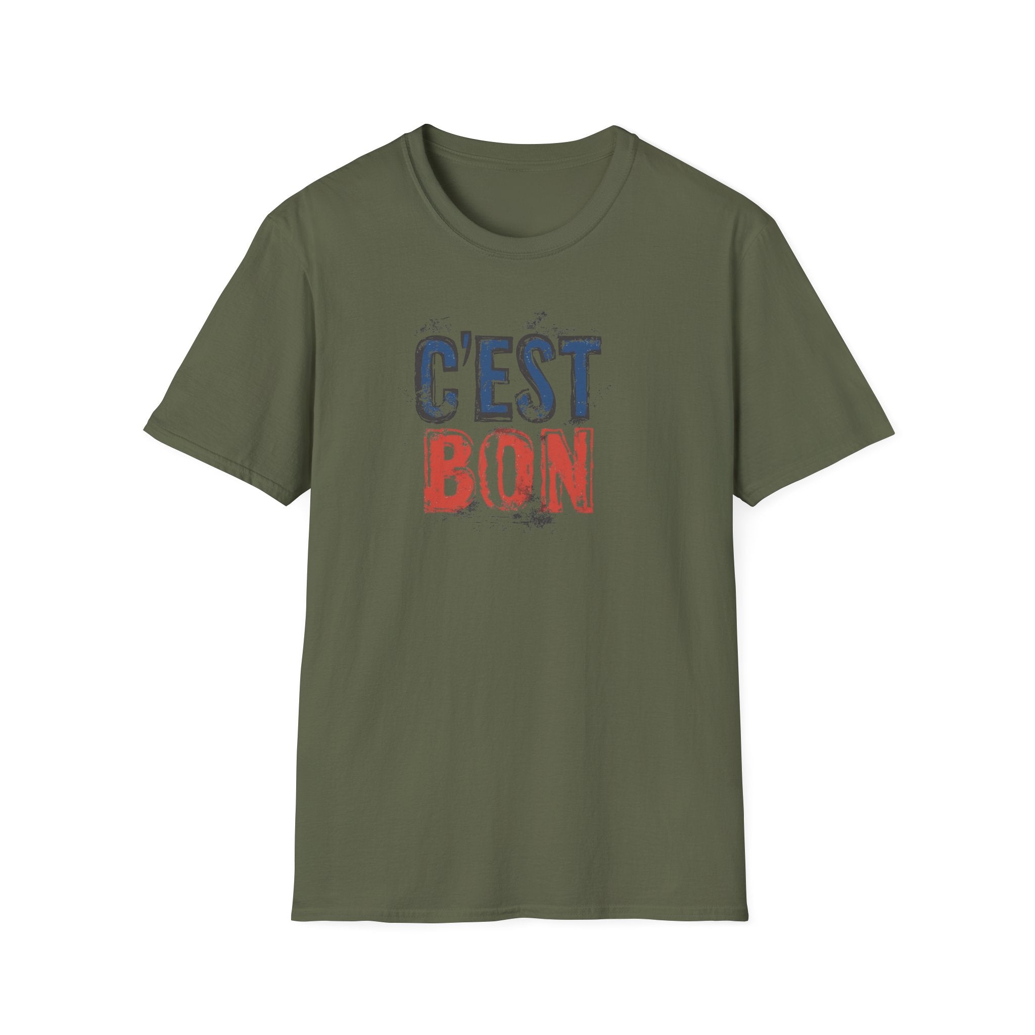 C'est Bon distressed French flag lettering T-Shirt | France graphic tee