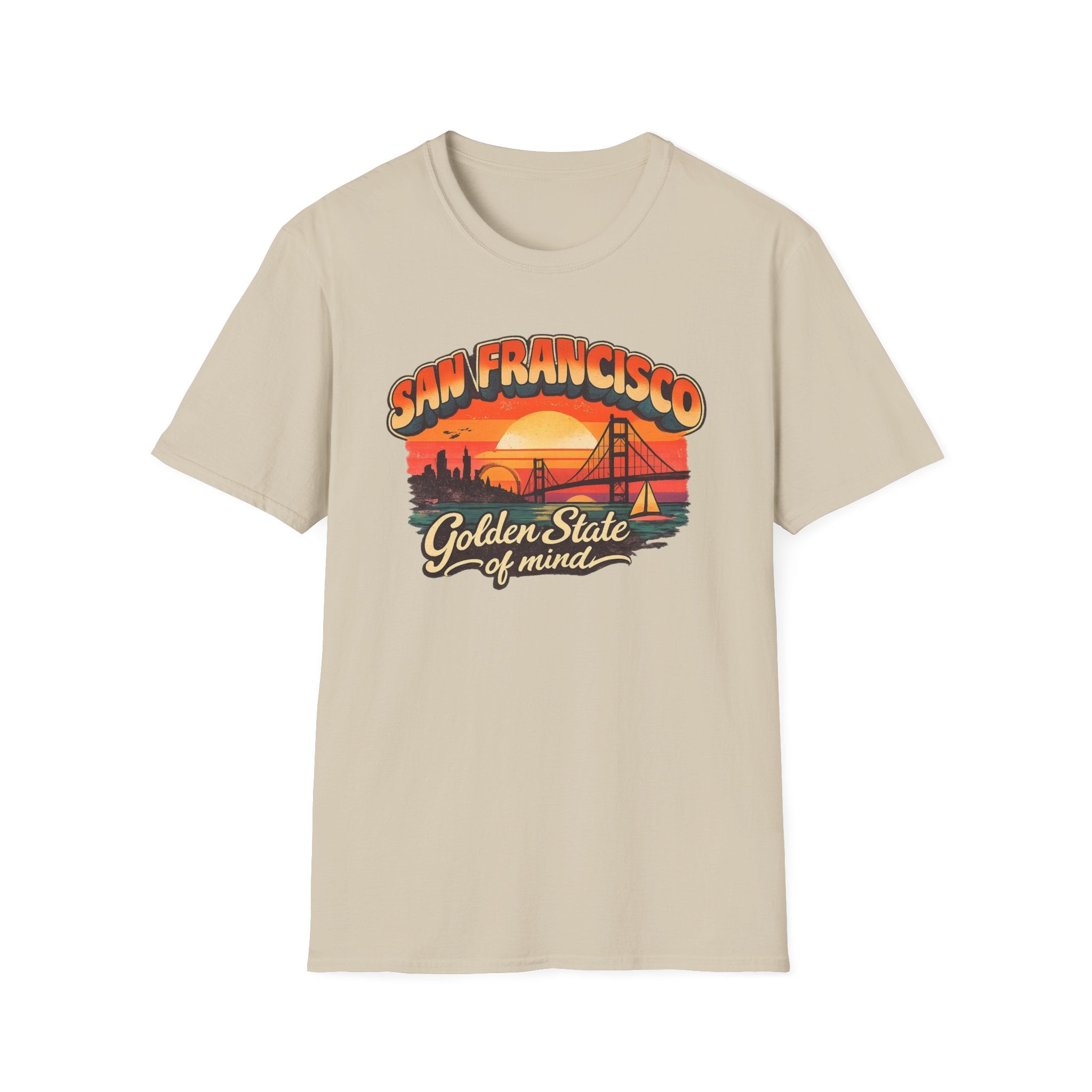 San Francisco Golden State T-Shirt — 'Golden State of Mind' Retro Sunset Tee