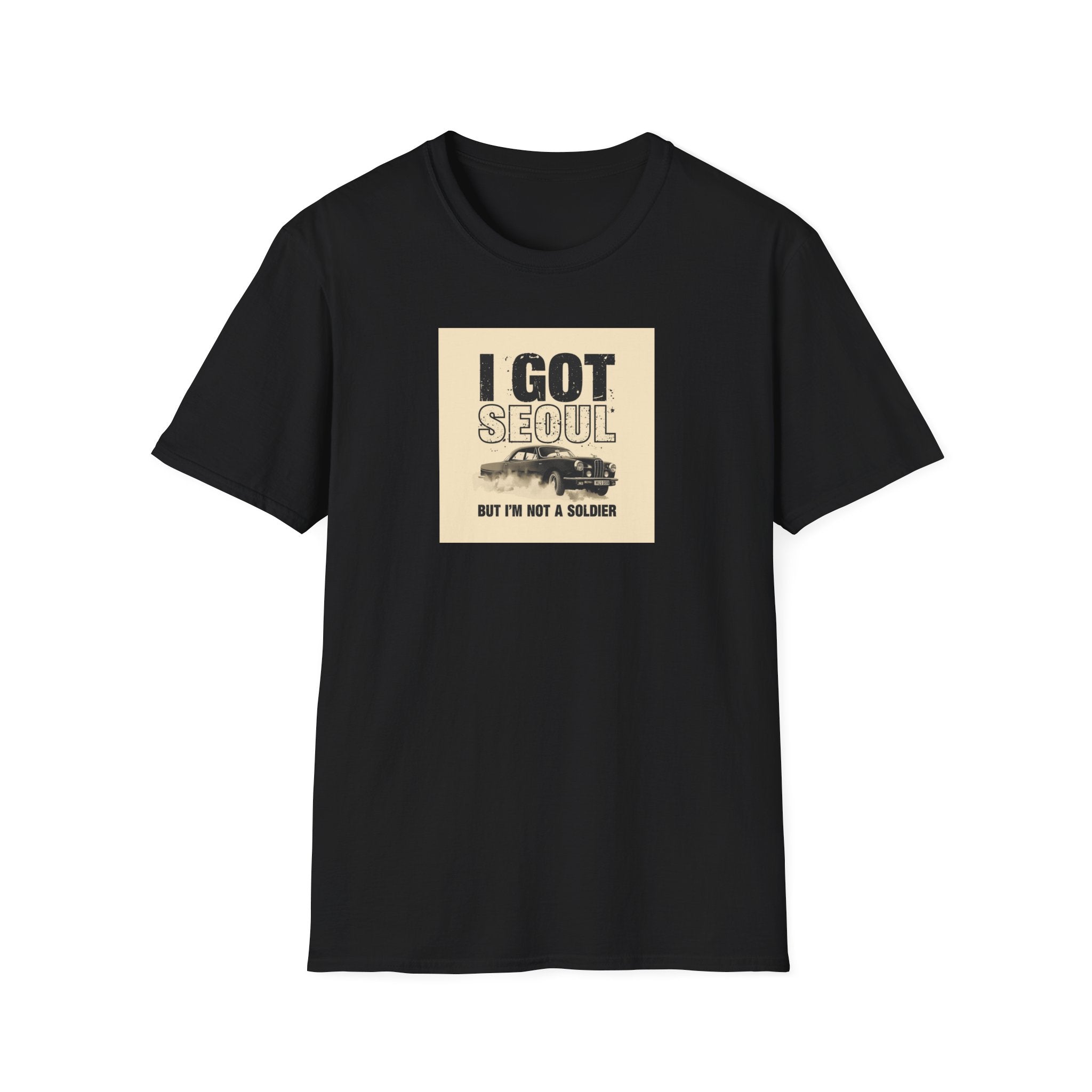Seoul Travel Tee — "I Got Seoul But I’m Not A Soldier" Vintage Korea Souvenir T-Shirt