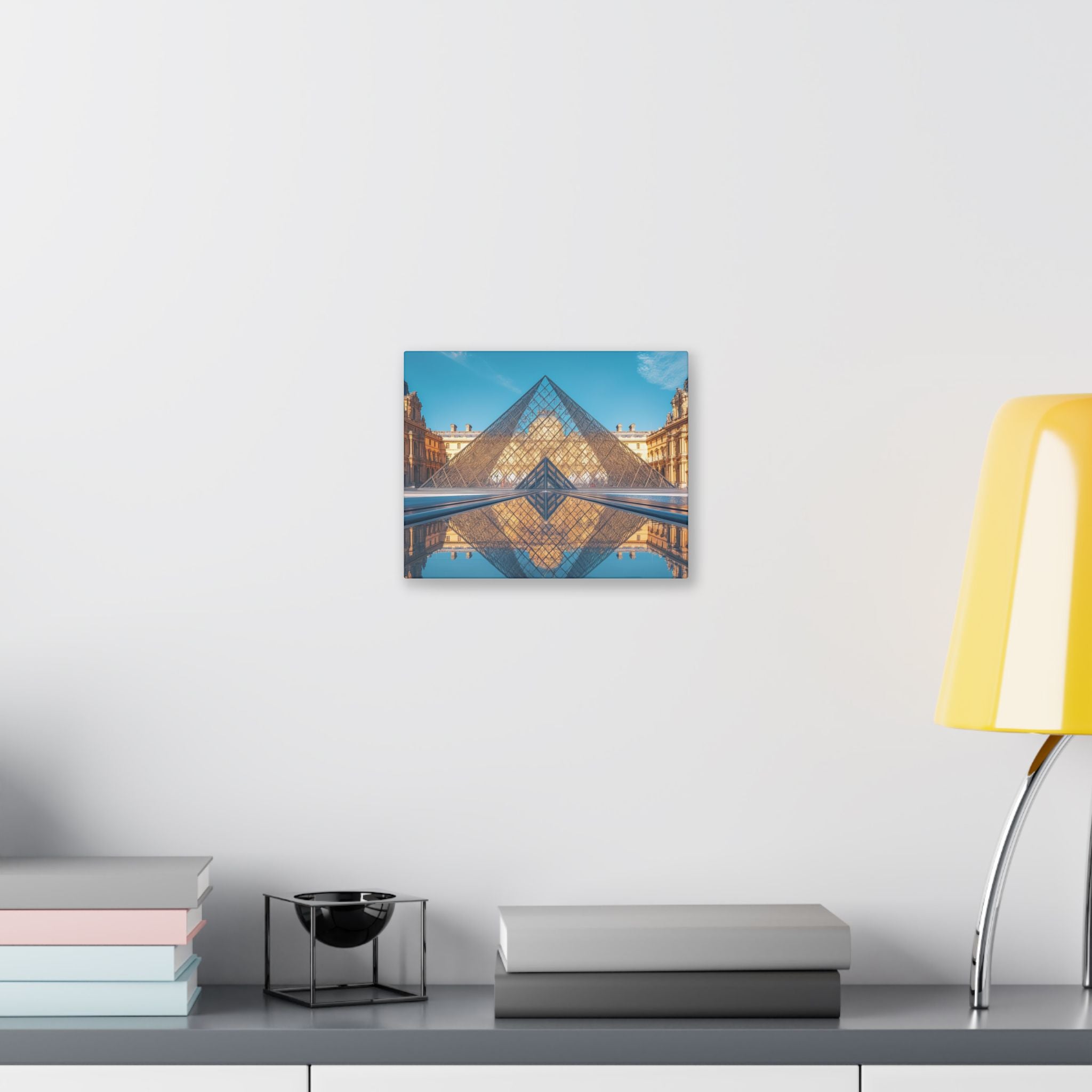 Louvre Glass Pyramid Canvas Print — Paris Travel Wall Art
