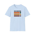 San Sebastian Retro Stripes T-Shirt | Vintage Sunset City Tee
